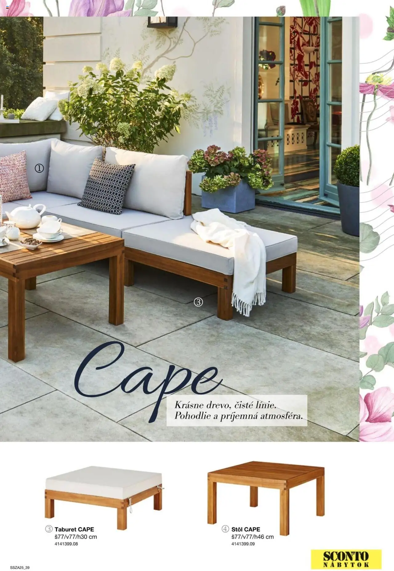 Nové Sconto nábytok akcie – leták je platný od 21.02.2025 | Strana: 39 | Produkty: Nábytok, Stôl, Taburet
