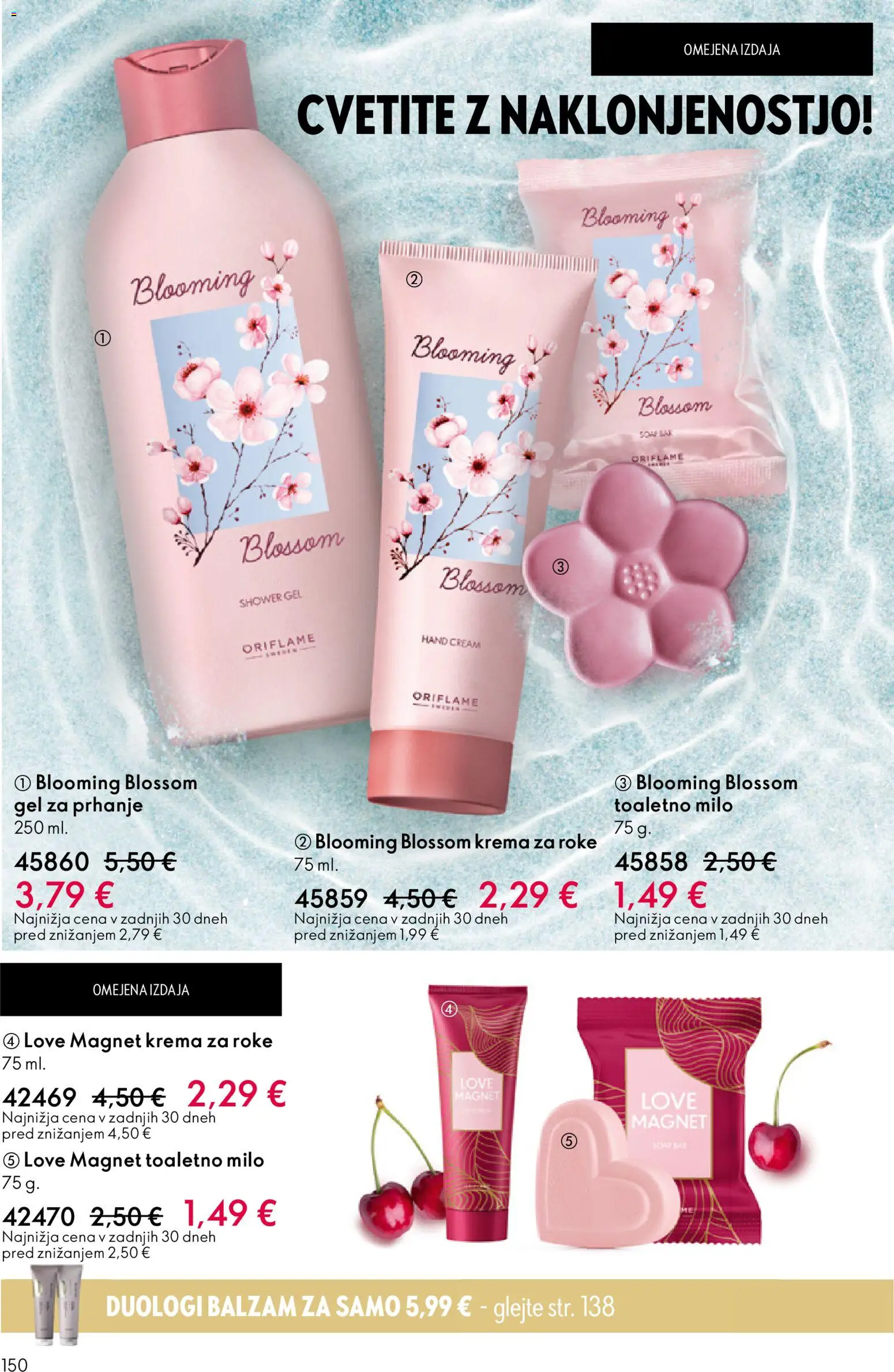 Novi Oriflame katalog ponudbe – veljaven od 19.11.2025 | Stran: 150 | Izdelki: Gel za prhanje, Krema, Krema za roke, Milo
