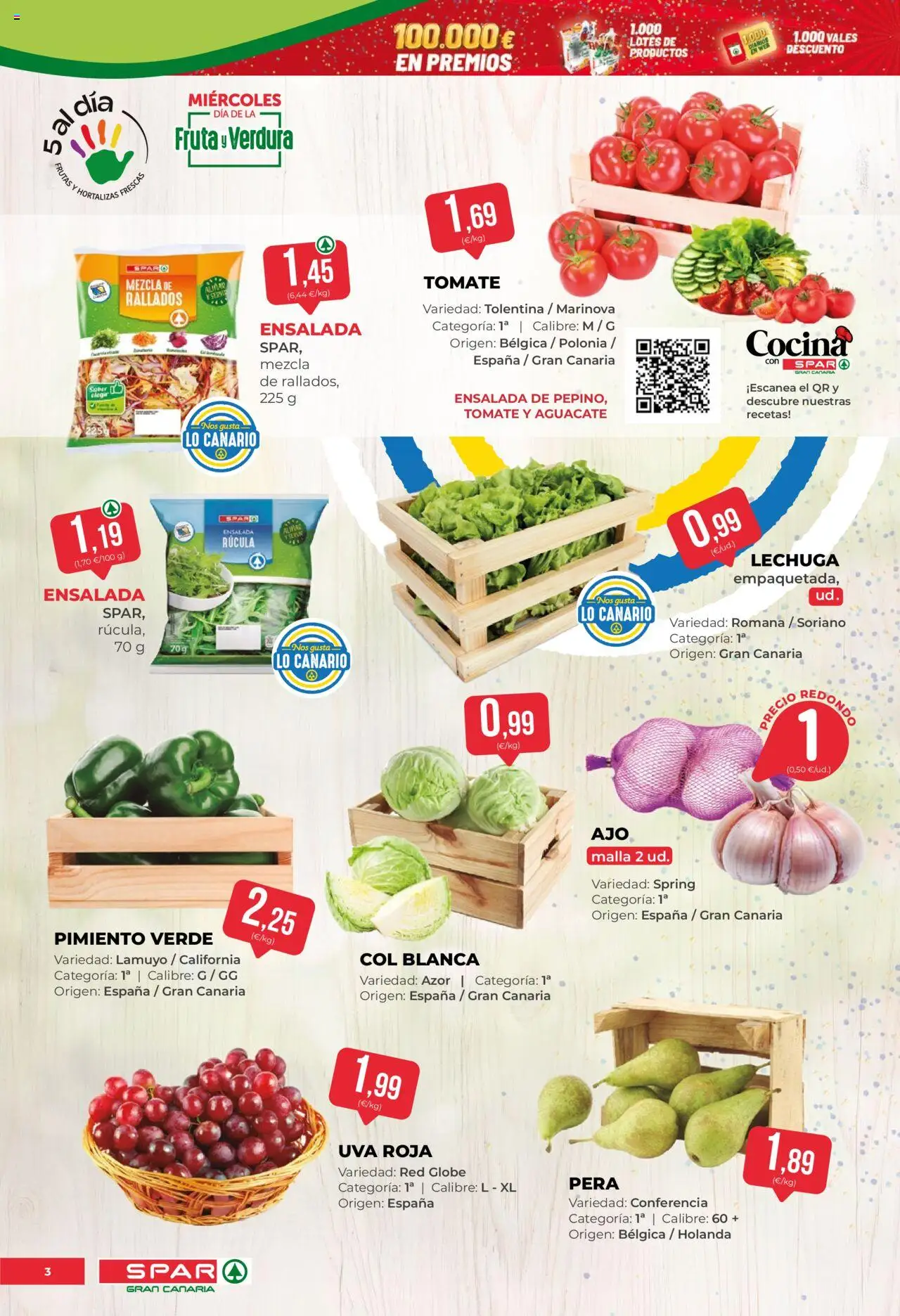 Spar folleto │ válido desde el 03.10.2025 | Página: 3 | Productos: Σφουγγαρίστρα, Κάδος απορρυμάτων, Ensalada