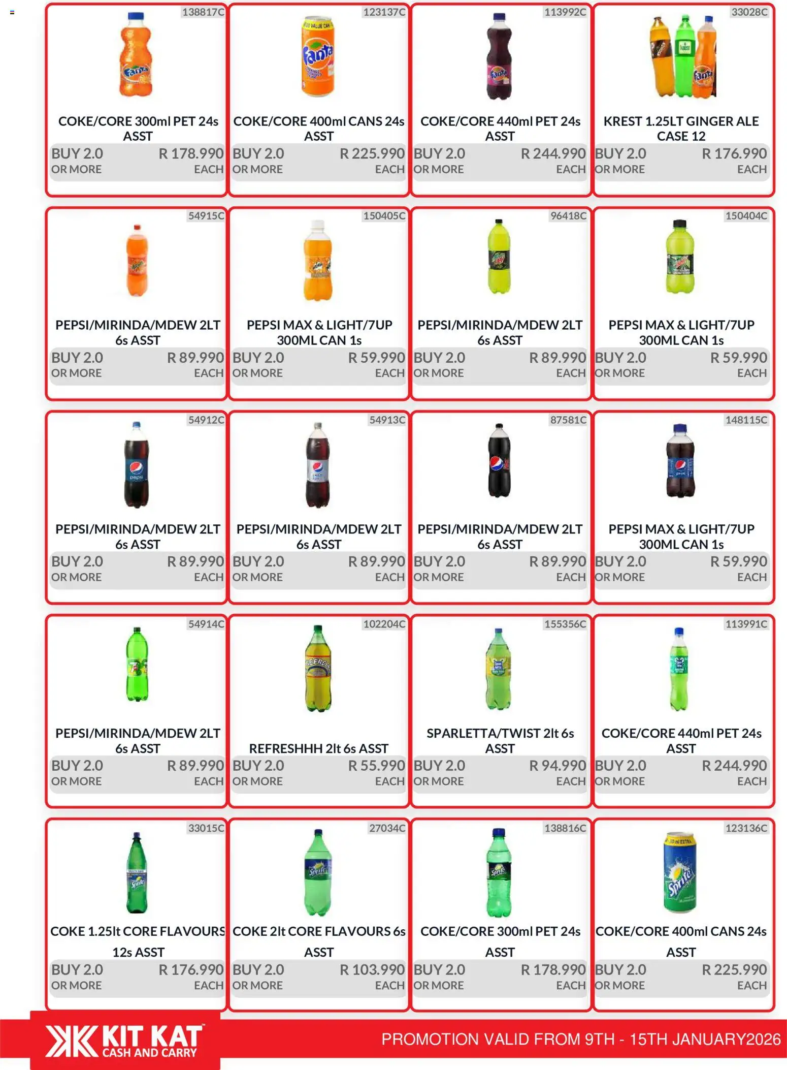 New KIT KAT Cash & Carry catalogue – valid from 09.01.2026 | Page: 6 | Products: Silla apilable, Case, Fanta, Sprite