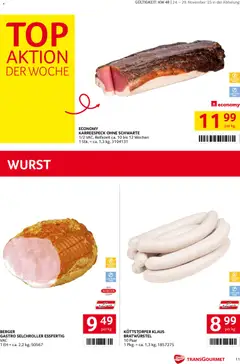 Transgourmet Flugblatt ab 24.11.2025 gültig | Seite: 11 | Produkte: Wurst