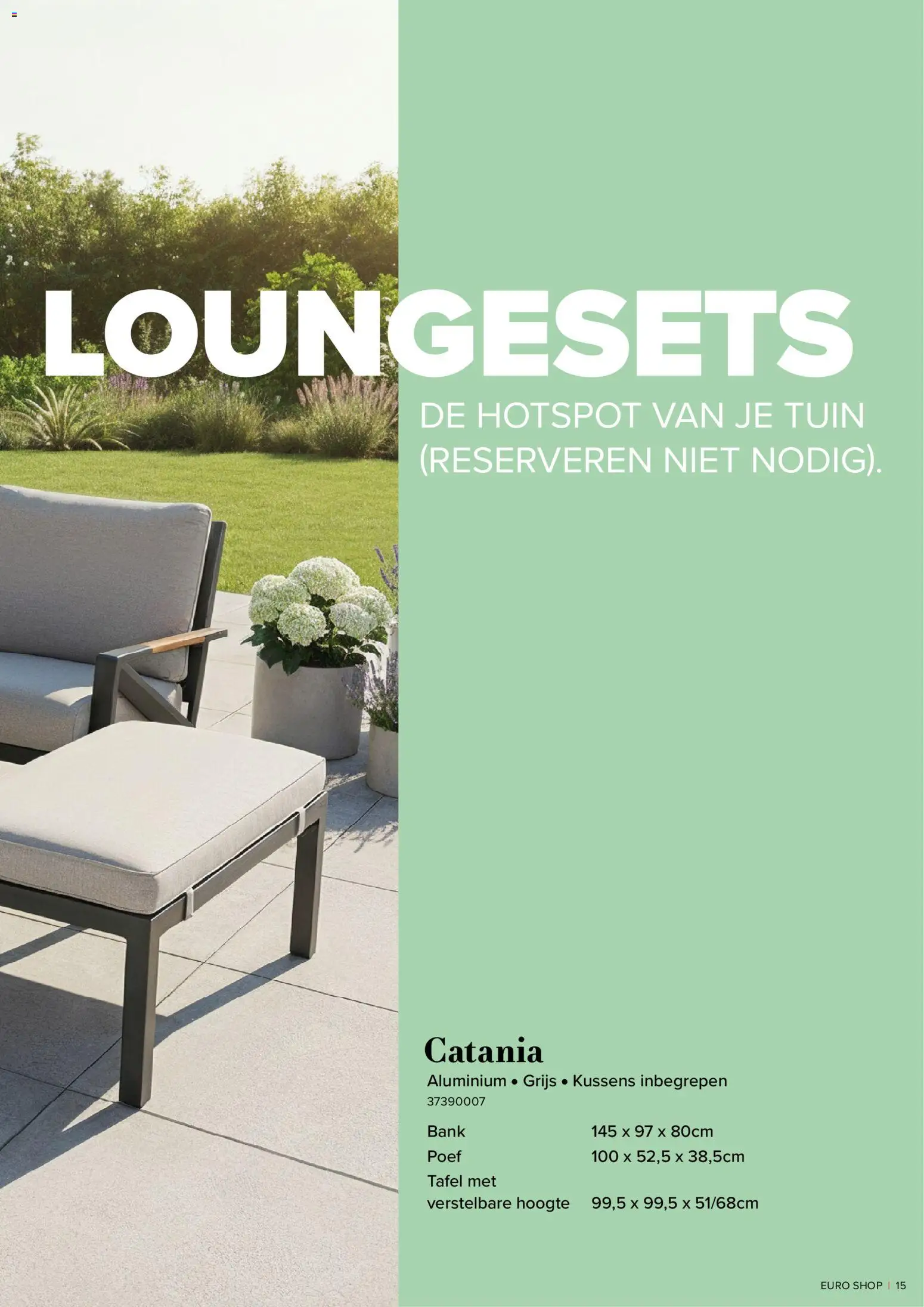 {H1} | Pagina: 15 | Producten: Kussens, Bank, Tafel