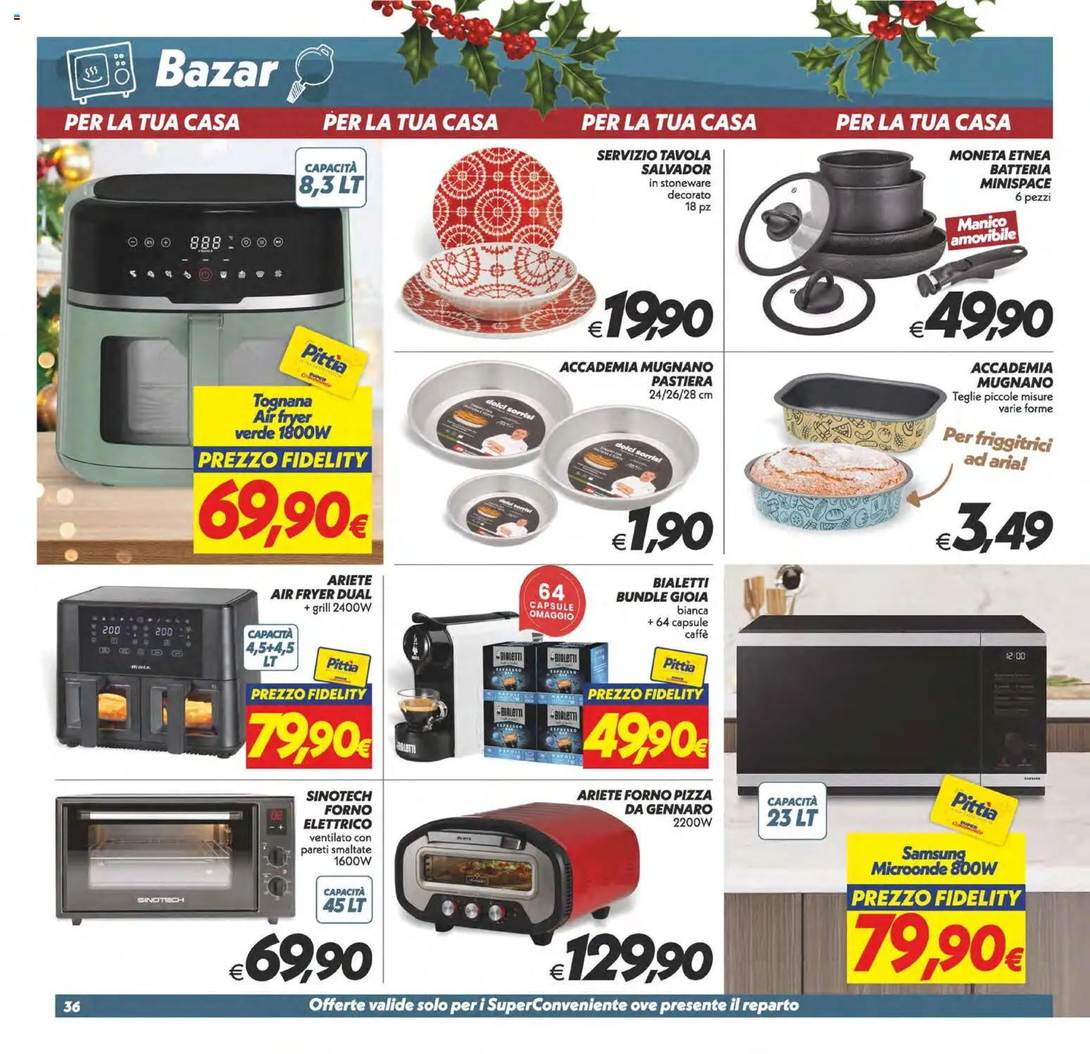 Volantino SuperConveniente del 05.12.2025 | Pagina: 36 | Prodotti: Microonde, Pizza, Forno, Batteria