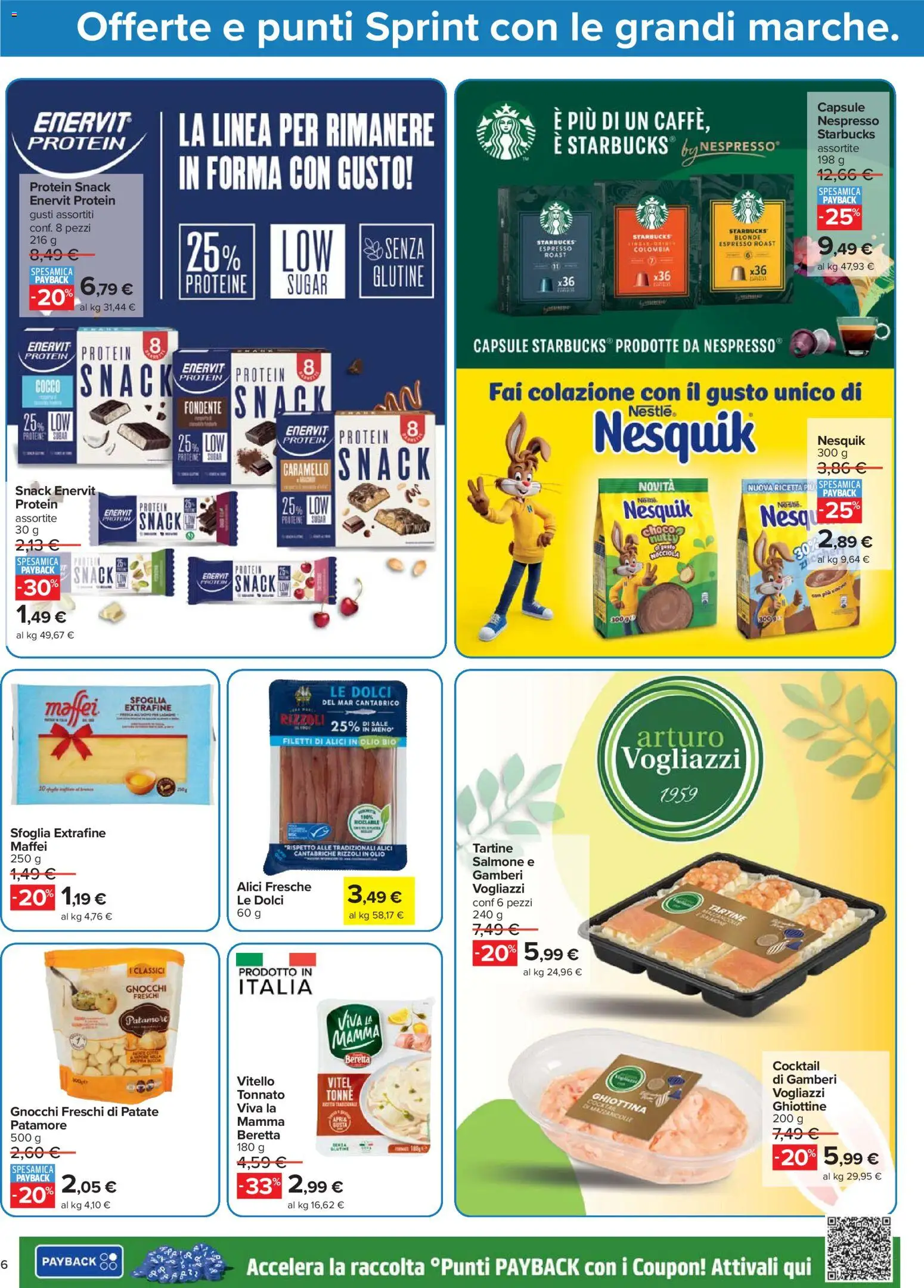 Volantino Carrefour del 24.03.2026 | Pagina: 6 | Prodotti: Gamberi, Vitello, Gnocchi, Alici