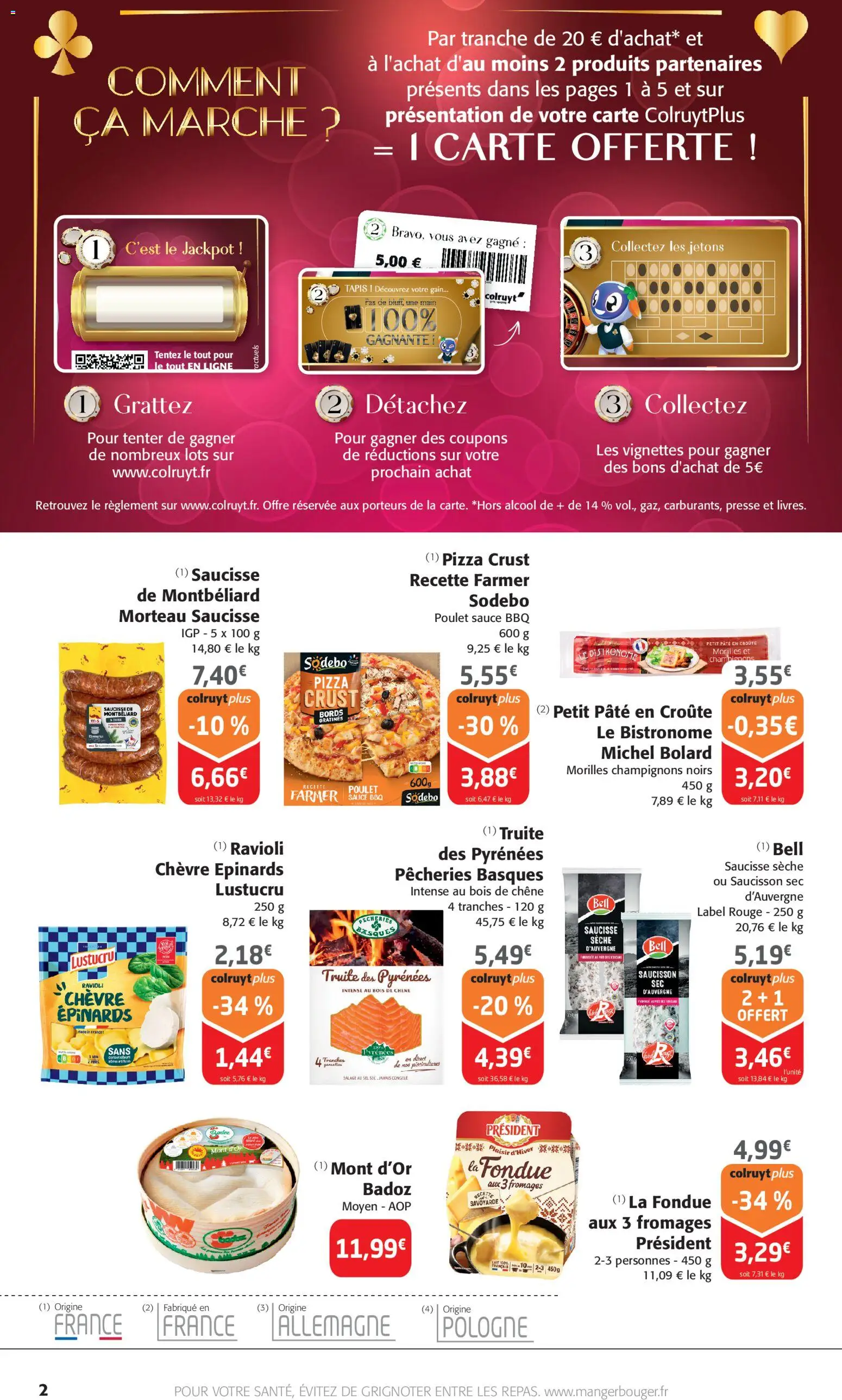 {H1} | Page: 2 | Produits: Sel, Mont d'or, Tapis, Saucisse