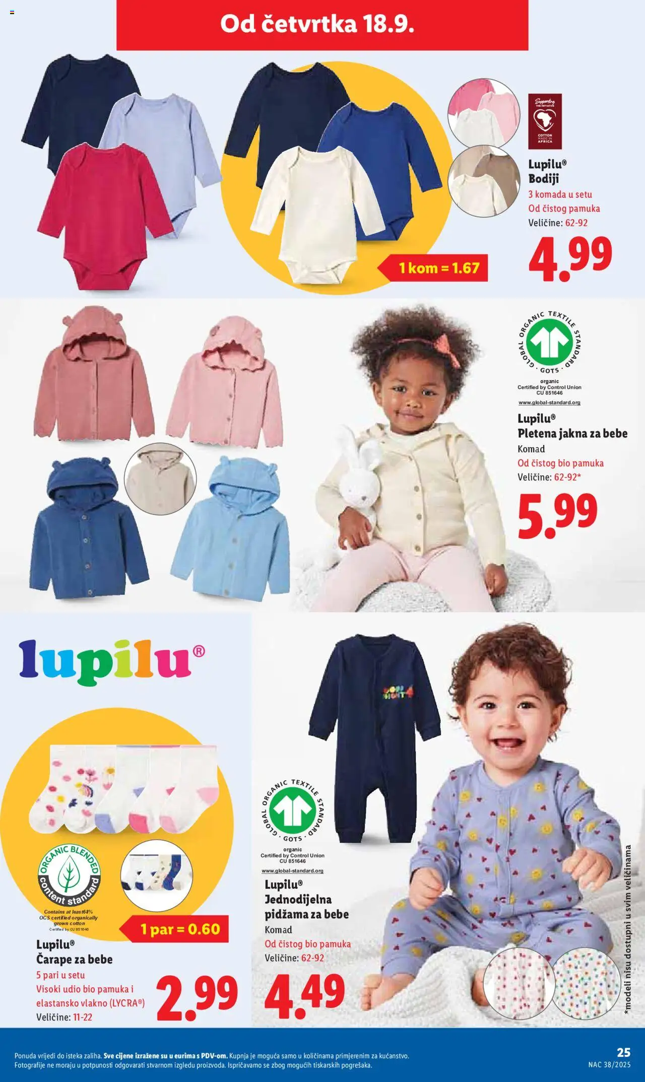 Lidl katalog | vrijedi od 18.09.2025 | Stranica: 25 | Proizvodi: Jakna, Čarape, Pidžama