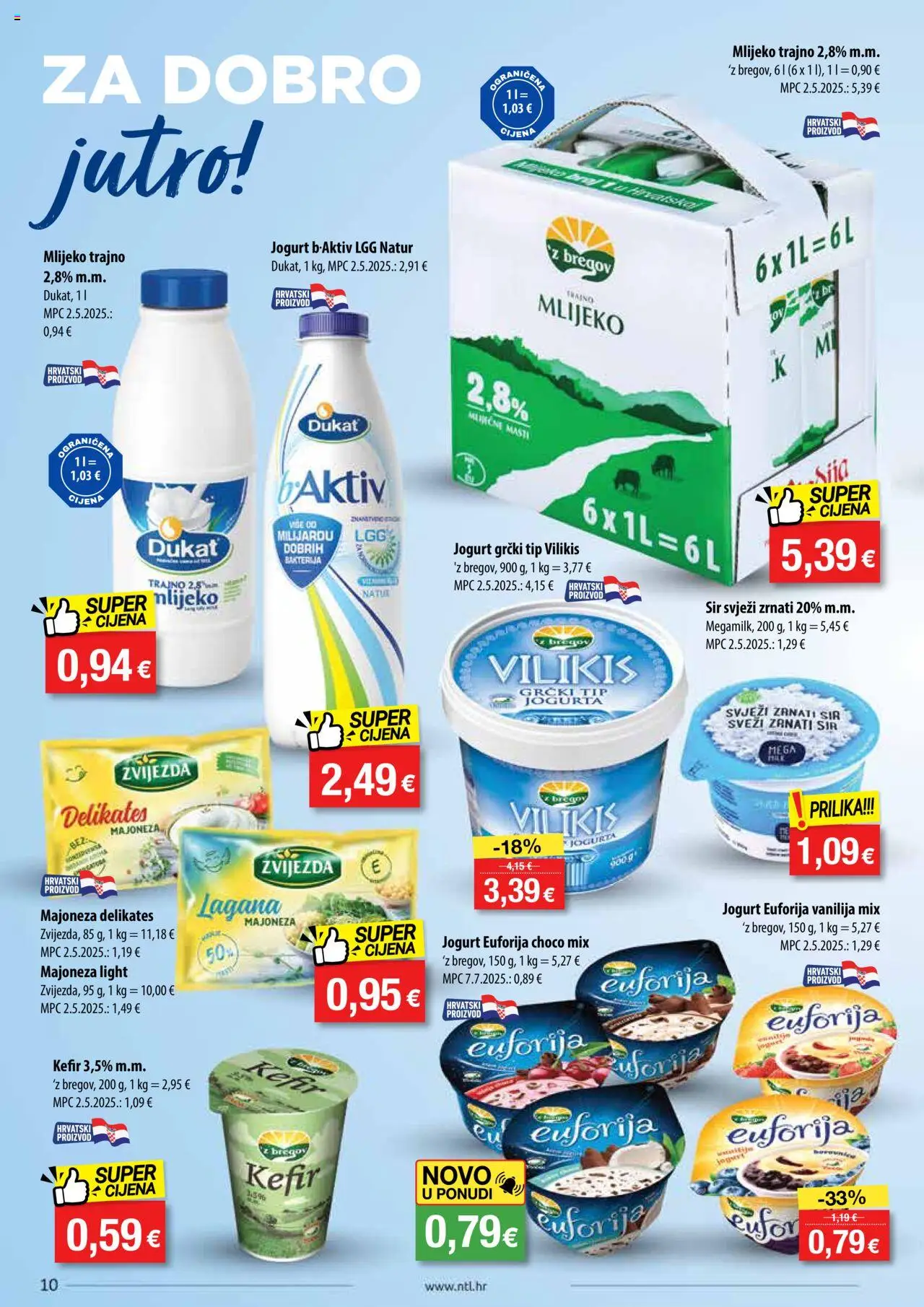 NTL katalog | vrijedi od 30.07.2025 | Stranica: 10 | Proizvodi: Mlijeko, Jogurt, Majoneza, Kefir