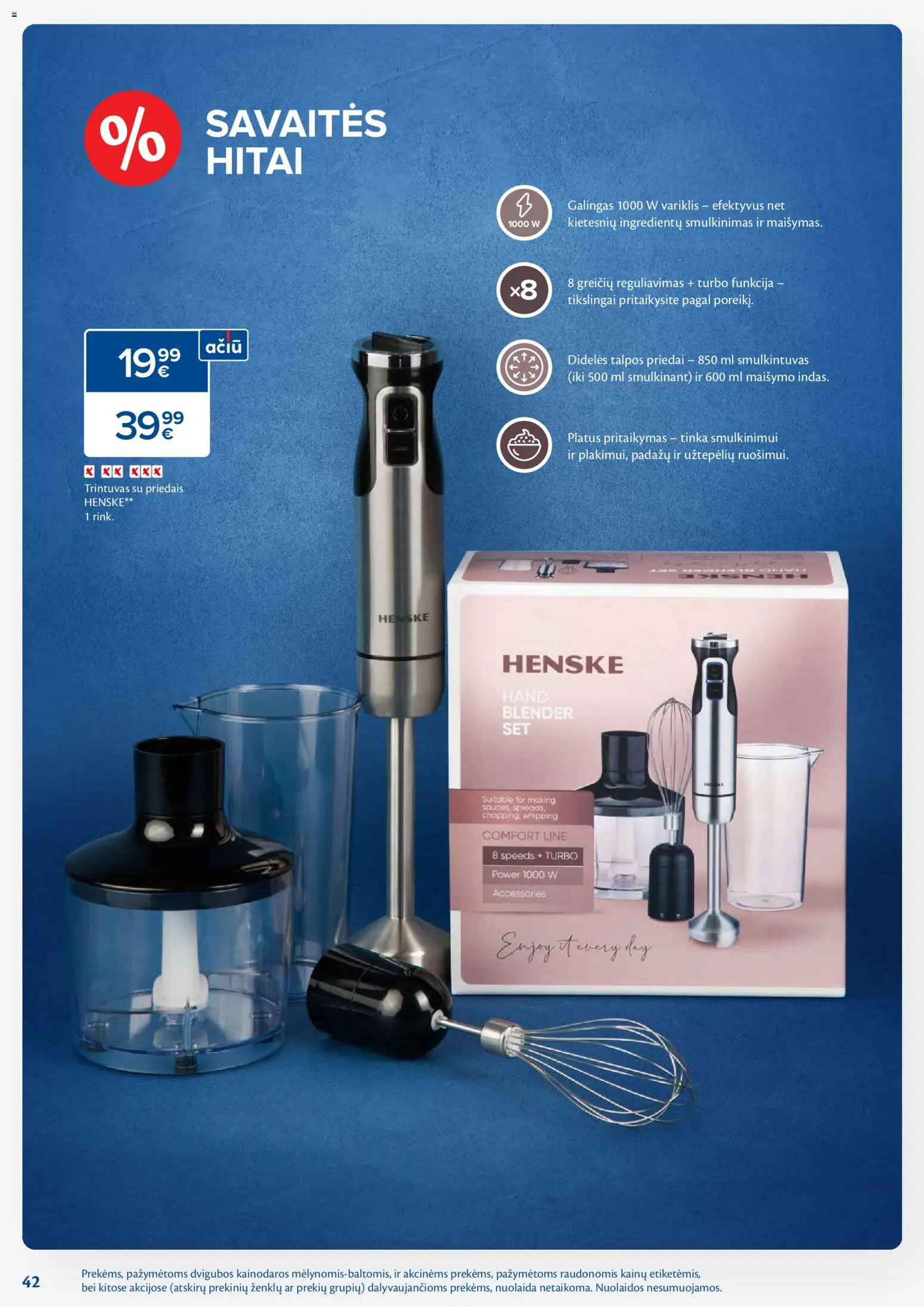 MAXIMA akcijos nuo 20.01.2026 | Puslapis: 42 | Prekių: Smulkintuvas