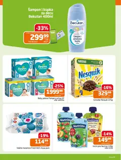 Gomex katalog - pregled Gomex kataloga - važi od 18.03.2026 | Strana: 22 | Proizvode: Banana, Vlažne maramice, Nesquik, Pelene