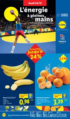LIDL - Prévisualisation de Banane, Le kilo, Catégorie 1, Calibre : P20, Variété : Cavendish valide à partir de 04.12.2025 | Page: 2