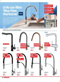 Vista previa Bauhaus folleto Renueva válido desde el 02.03.2026 | Página: 96 | Productos: Grifo con filtro, Cocina