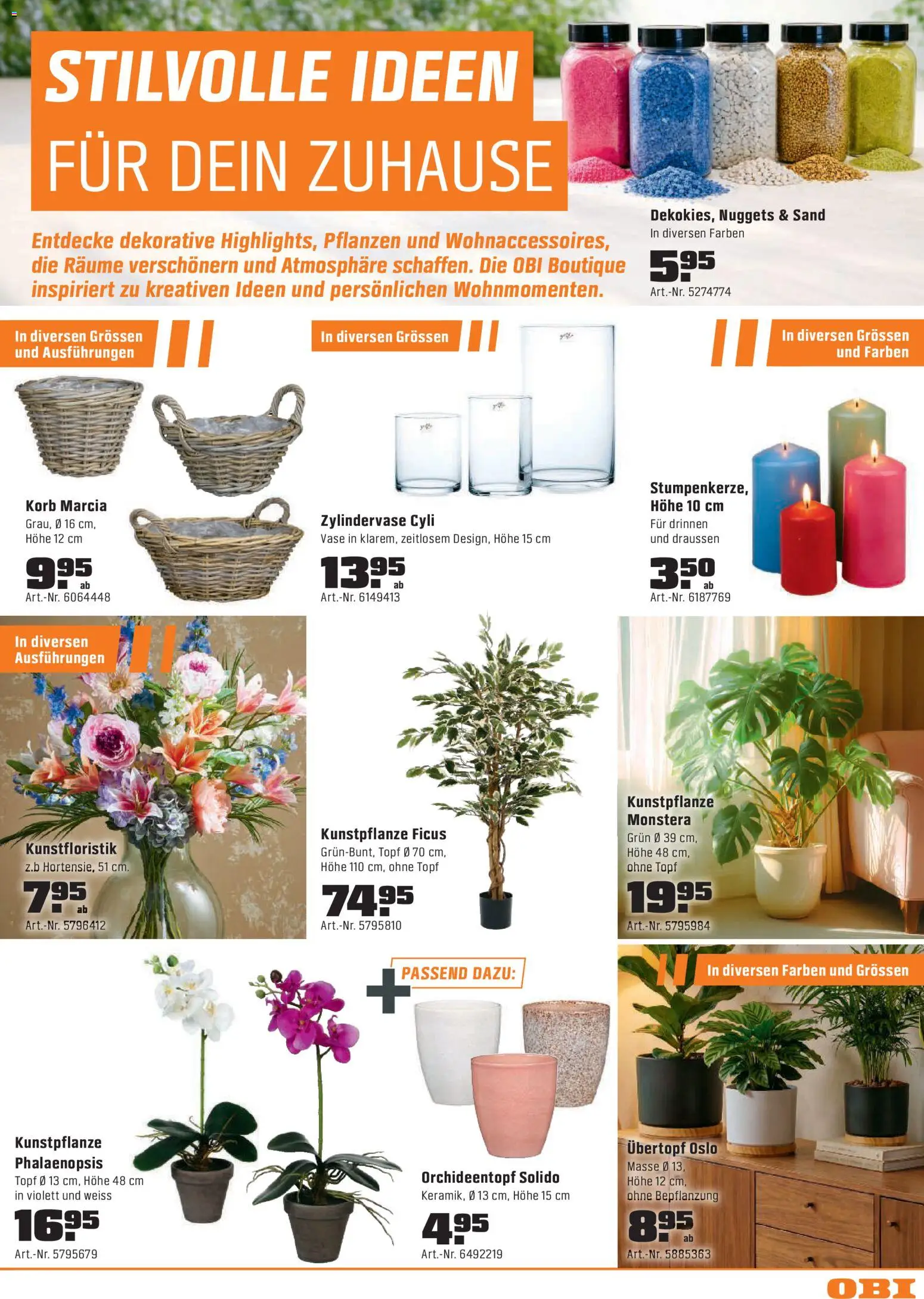 OBI - ALLES MACHBAR MIT OBI – gültig ab 07.04.2026 | Seite: 25 | Produkte: Korb, Vase