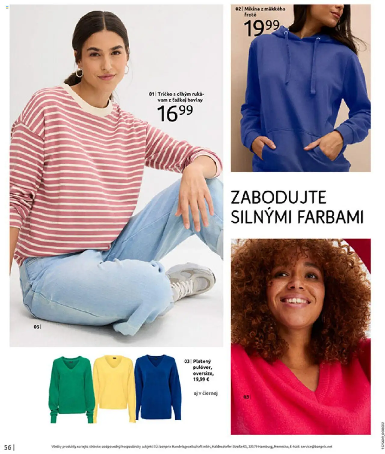 Nové Bonprix akcie – leták je platný od 23.09.2025 | Strana: 58 | Produkty: Tričko, Mikina