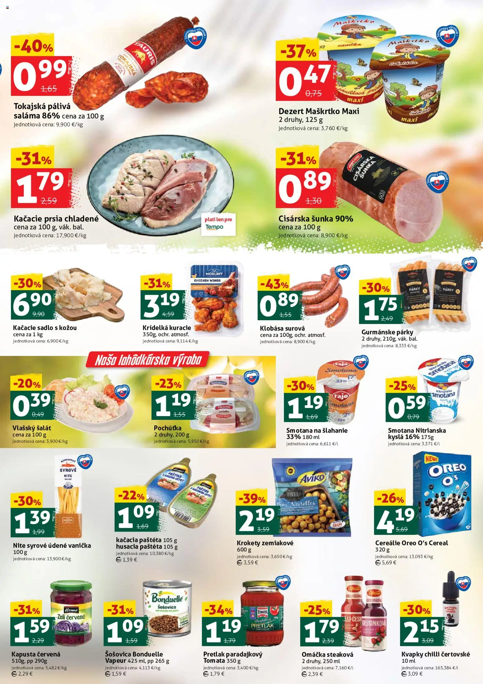 Nové COOP Jednota akcie – leták je platný od 31.10.2025 | Strana: 2 | Produkty: Kapusta, Kačacie prsia, Klobása, Šošovica