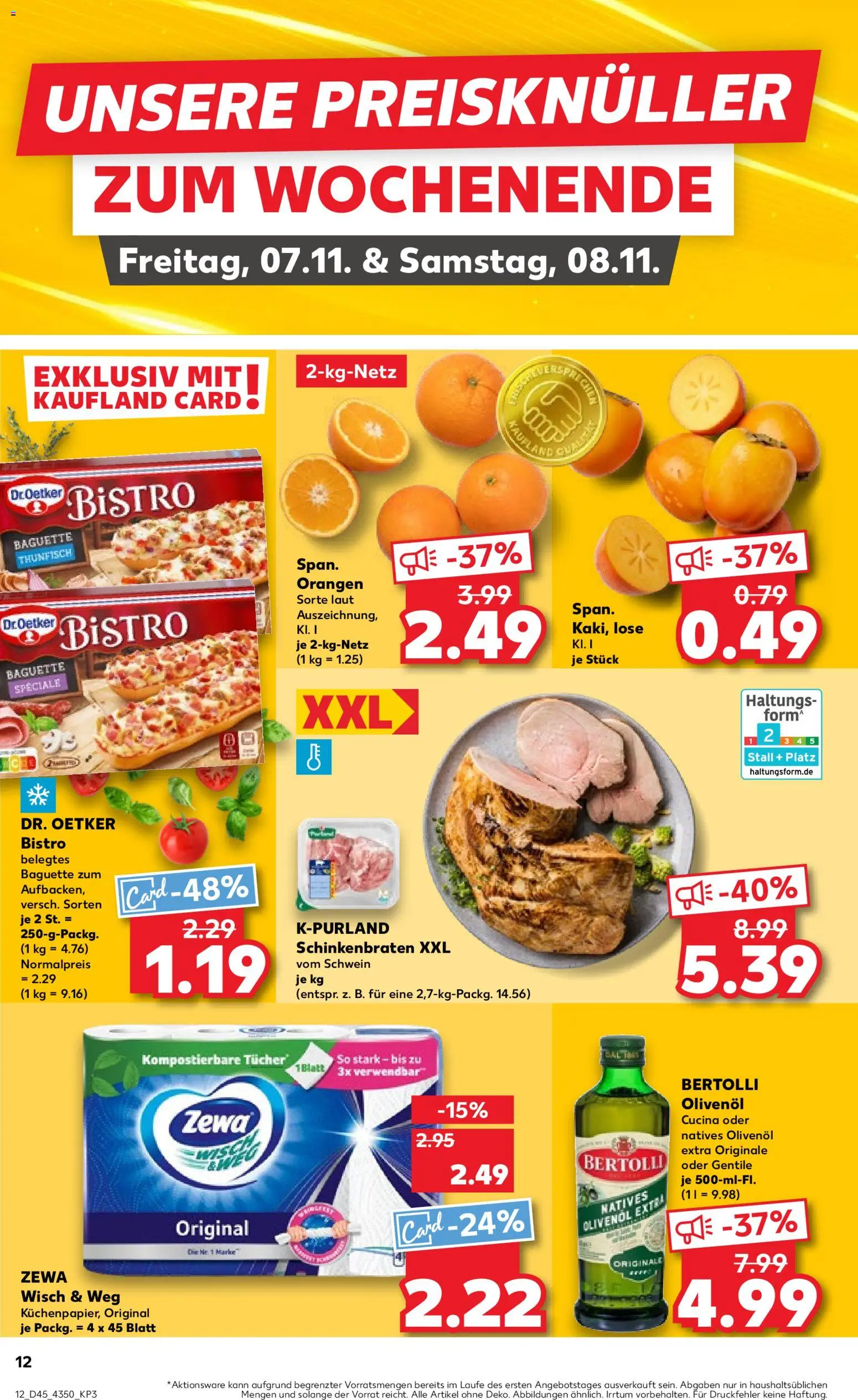 Kaufland prospekt Frankfurt (Oder)	 – gültig ab 06.11.2025 | Seite: 12 | Produkte: Olivenol, Baguette, Zewa, Orangen