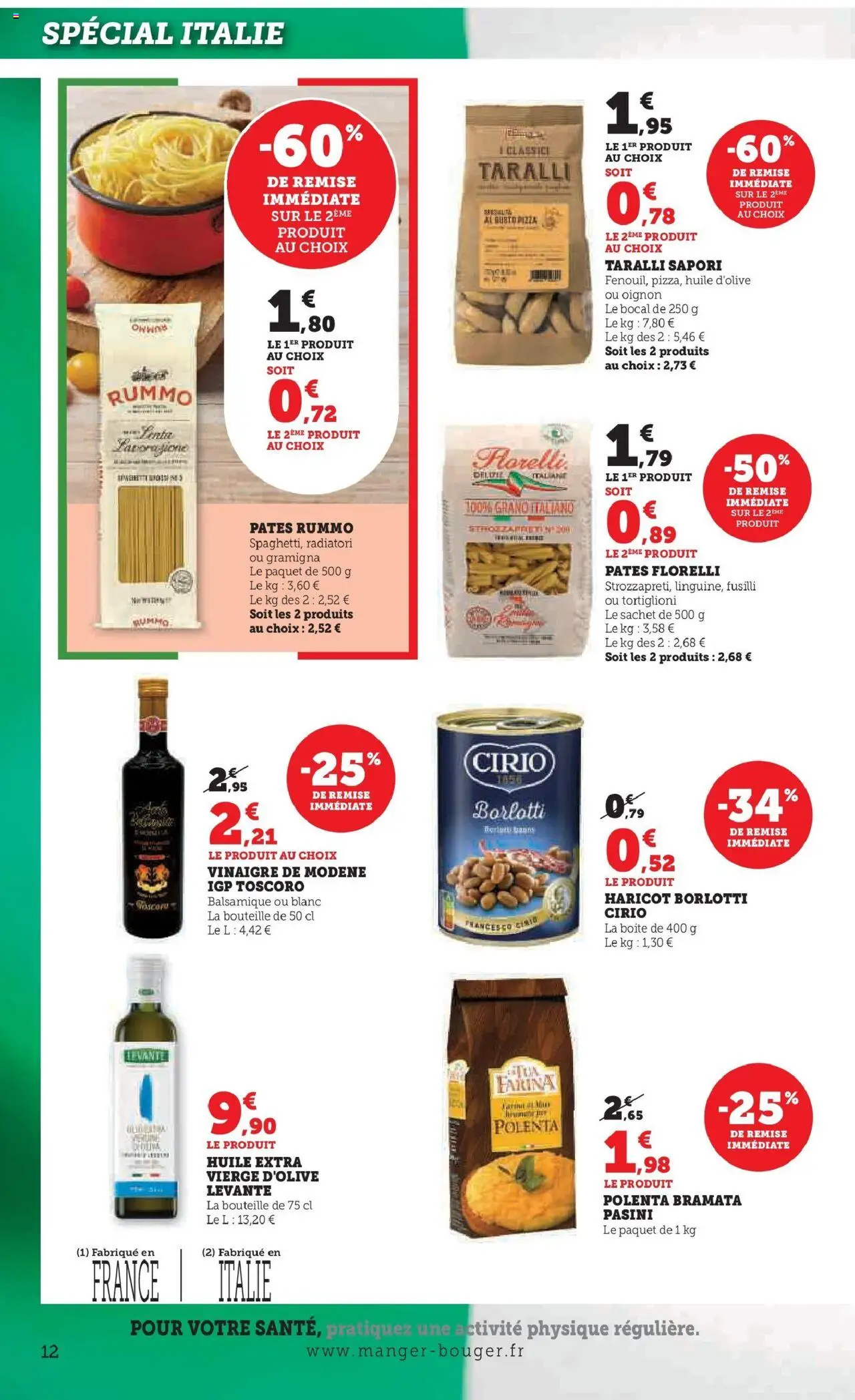 {H1} | Page: 12 | Produits: Huile D'olive, Fusilli, Huile, Pâtes