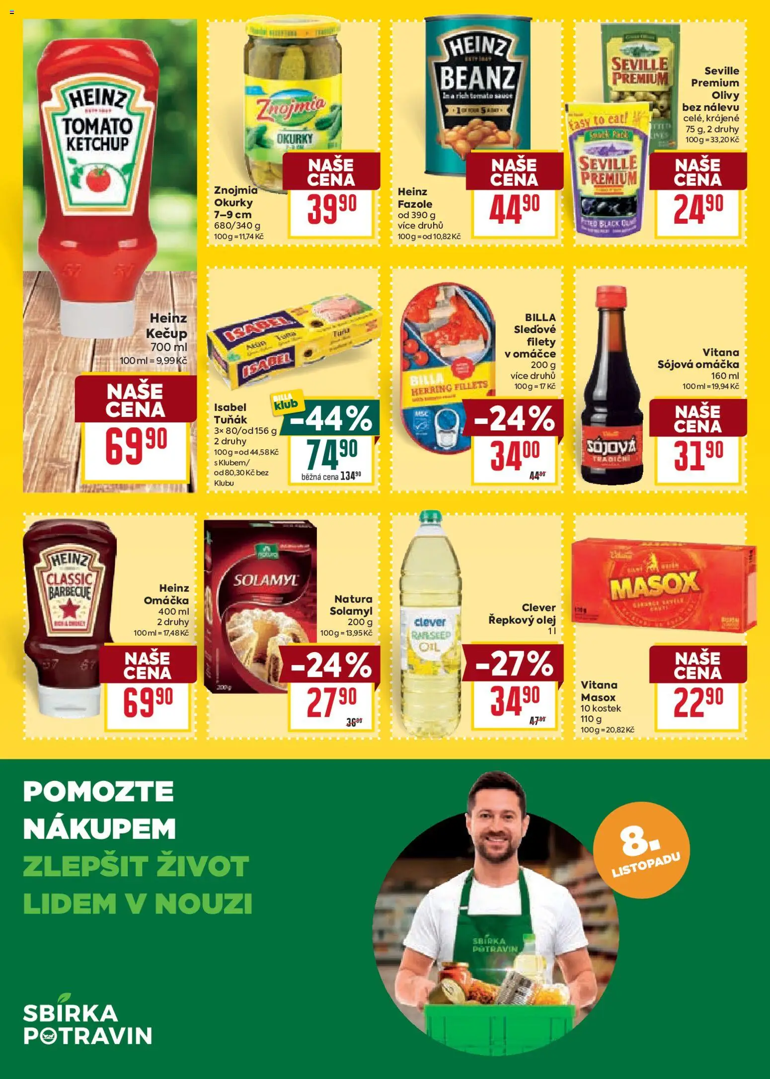 Billa Velký leták od 05.11.2025 | Strana: 28 | Produkty: Olej, Řepkový olej, Solamyl, Olivy