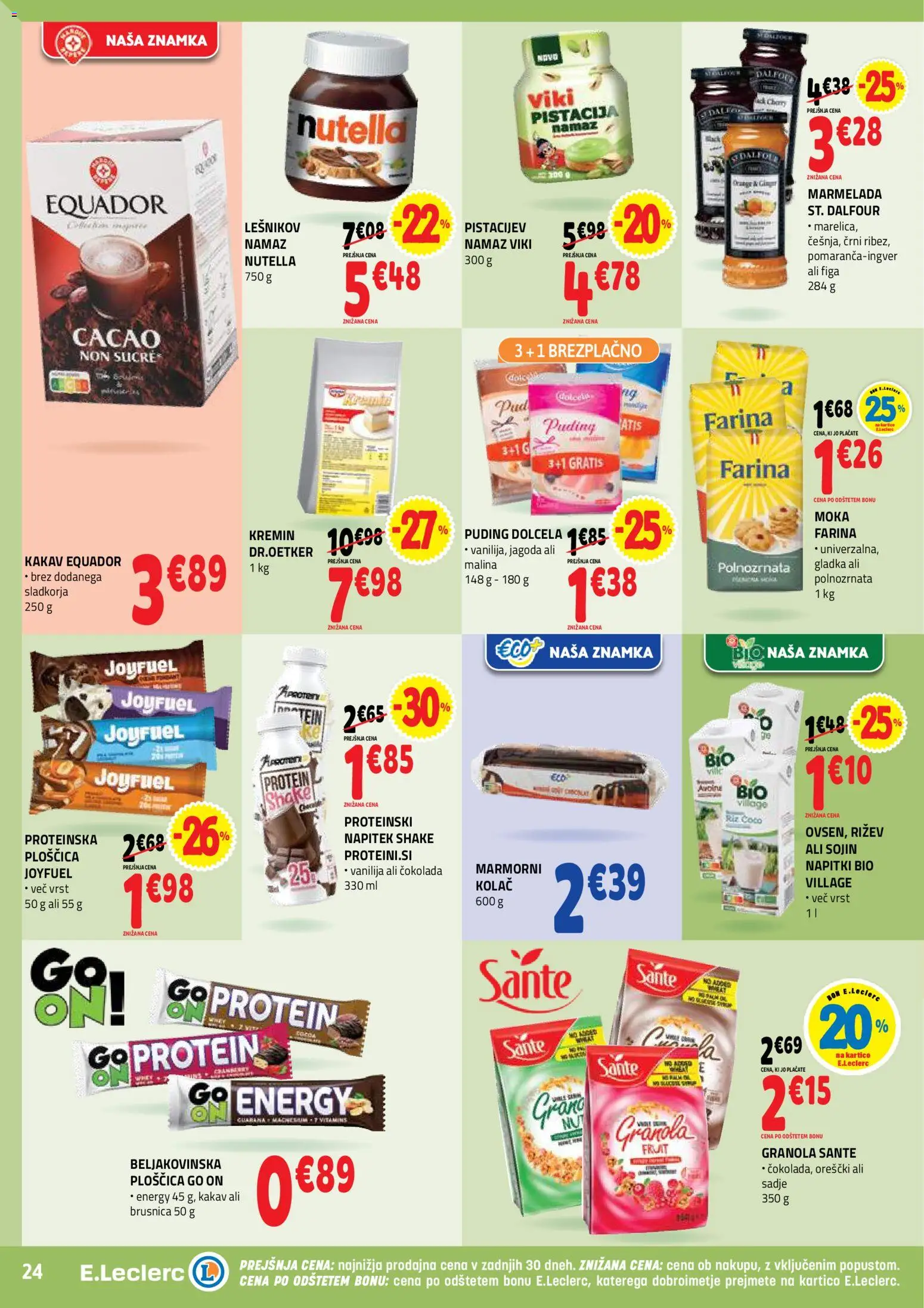 Novi E.leclerc katalog ponudbe – veljaven od 12.11.2025 | Stran: 24 | Izdelki: Puding, Napitki, Marmelada, Riz
