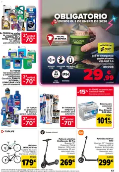 Vista previa Carrefour folleto válido desde el 12.03.2026 | Página: 73 | Productos: Bicicleta, Patinete, Ελιές, Batería