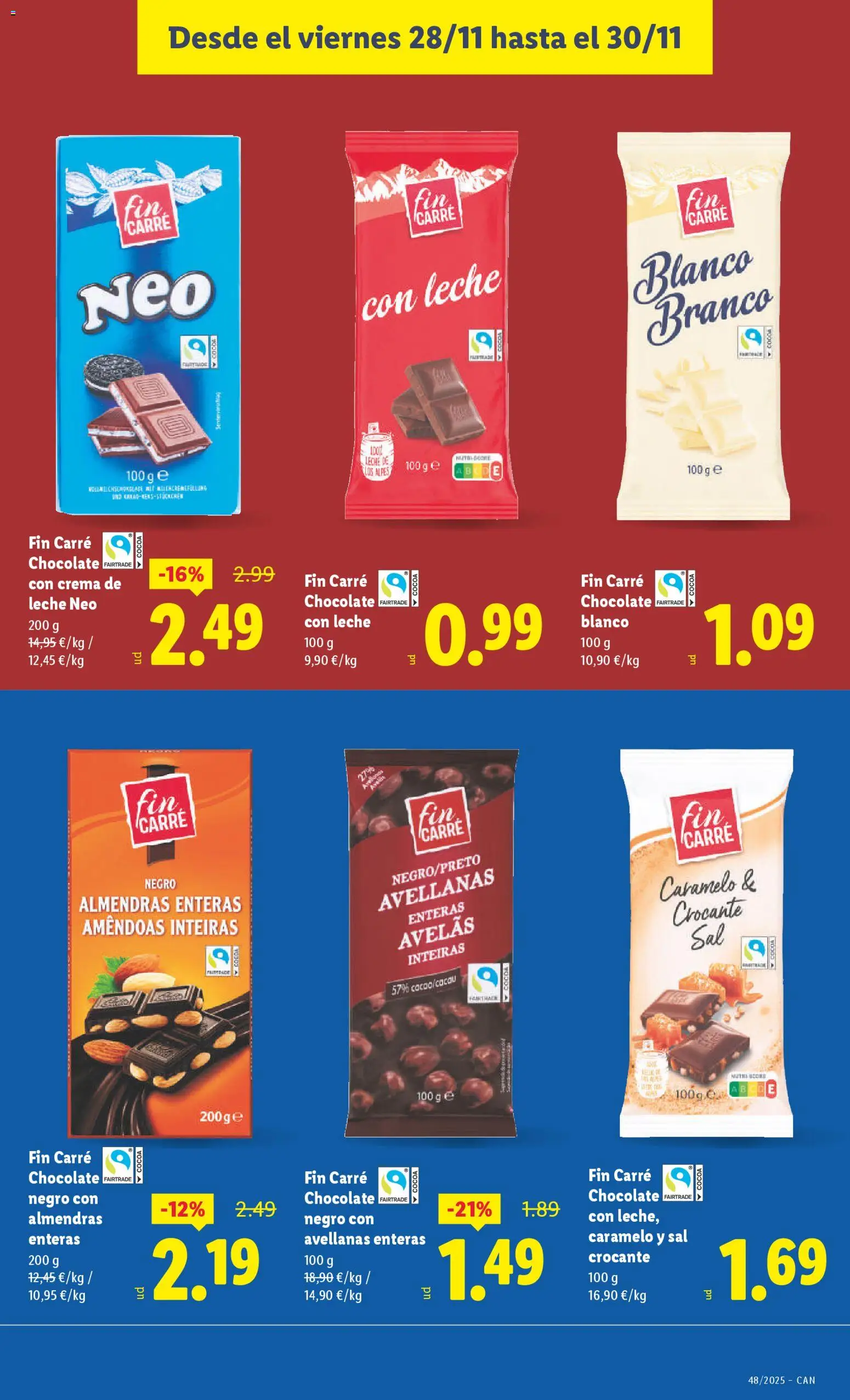 Lidl - Canarias  │ válido desde el 24.11.2025 | Página: 35 | Productos: Leche, Chocolate, Crema, Chocolate con leche