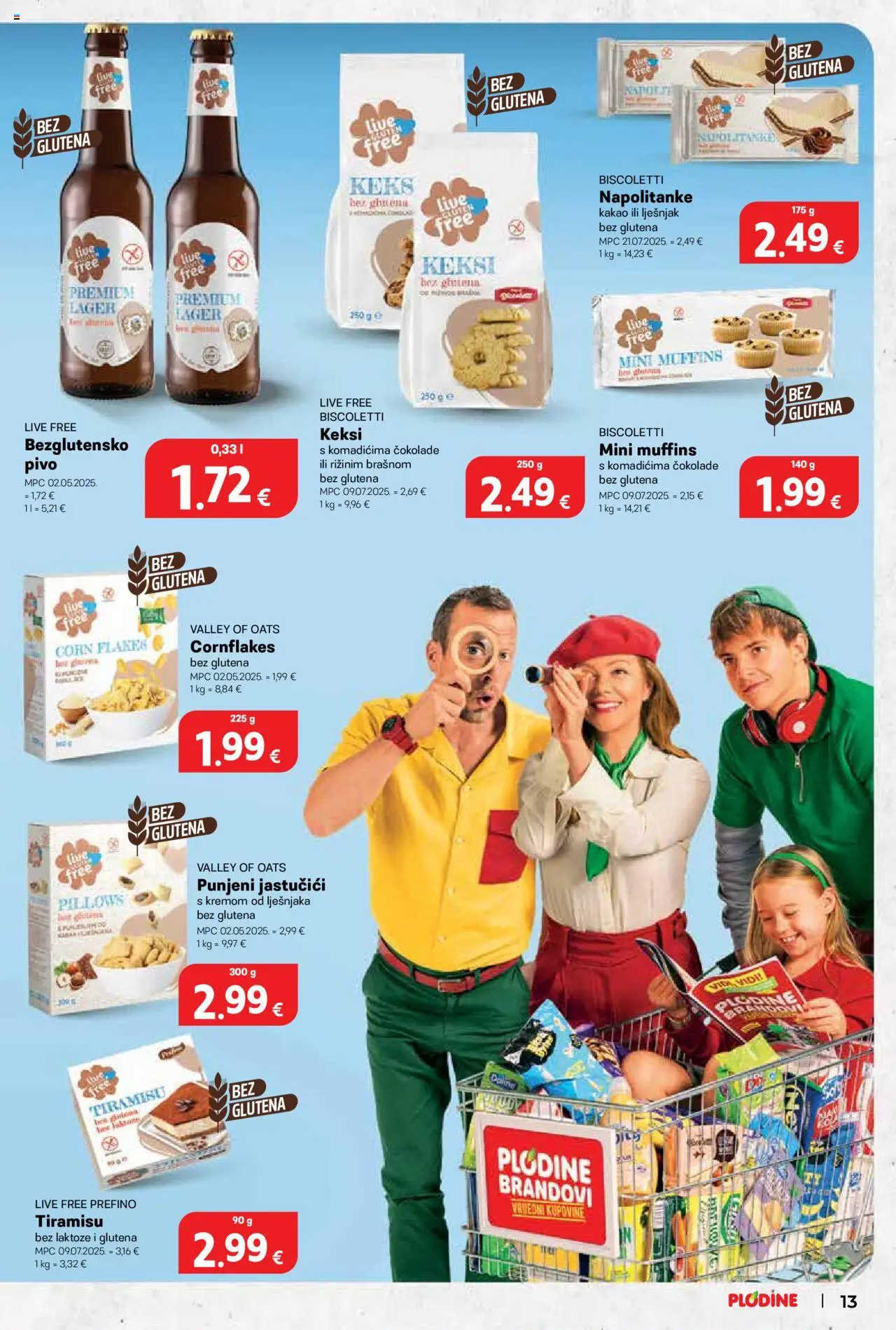Plodine katalog | vrijedi od 22.10.2025 | Stranica: 13 | Proizvodi: Keksi, Lješnjak, Napolitanke, Kakao