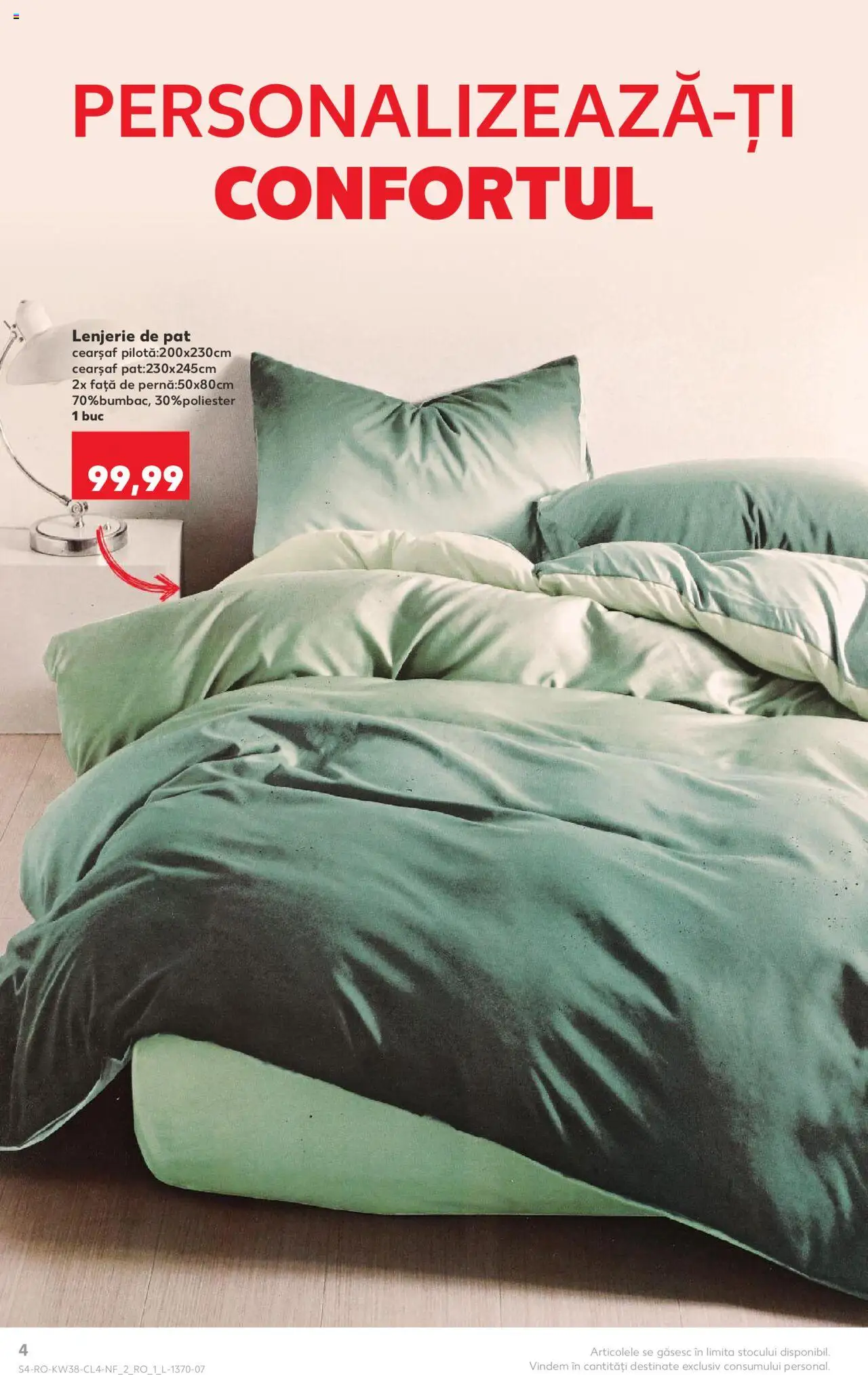 Noul catalog Kaufland – valabil de la 17.09.2025 | Pagină: 4 | Produse: Pat, Lenjerie de pat