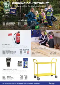 Lyreco reklamblad aktuell från 01.07.2025 | Sida: 19 | Produkter: Skylt, Första hjälpen, Brandsläckare, Plåster