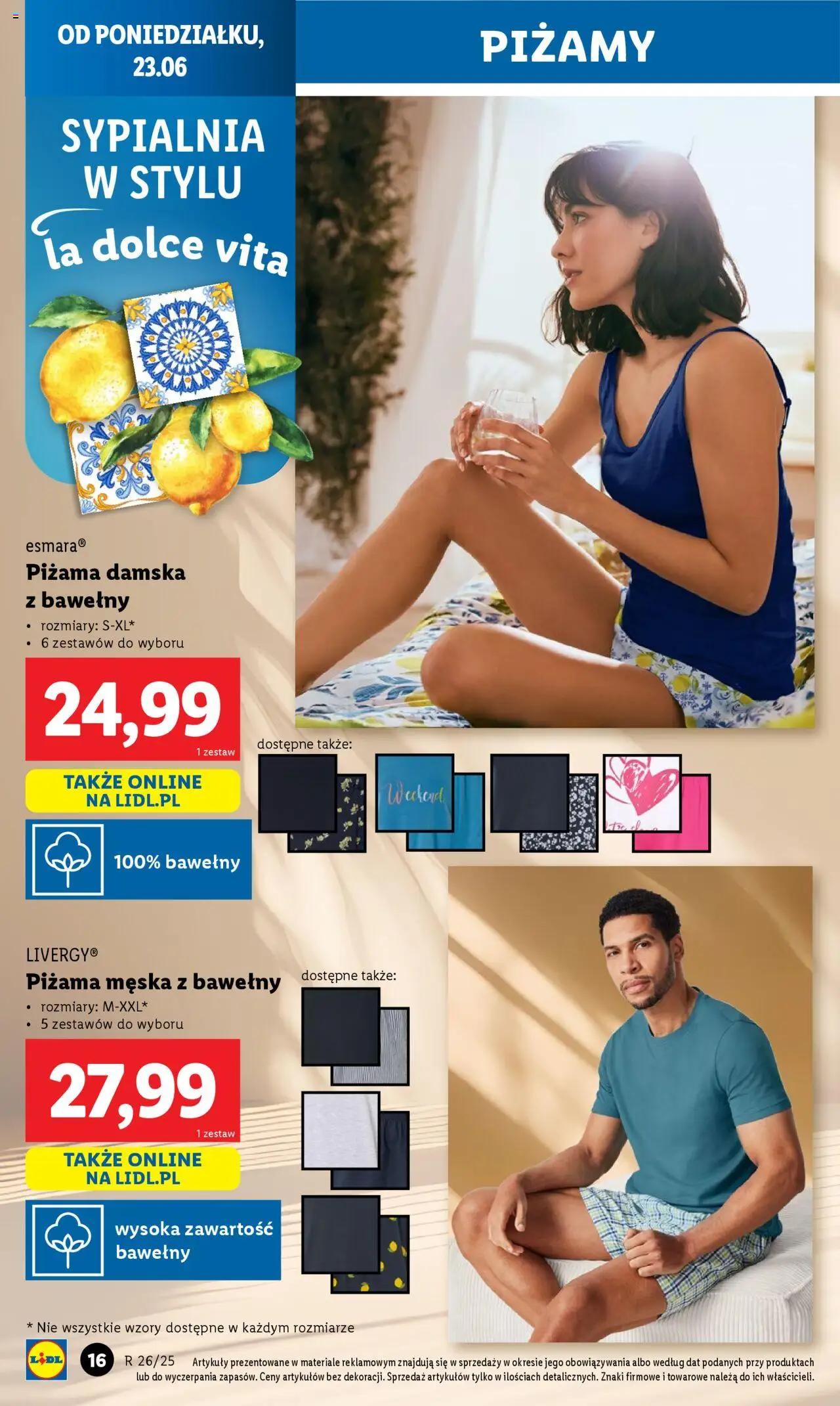 Lidl Katalog od 23.06.2025 | Strona: 16 | Produkty: Piżama