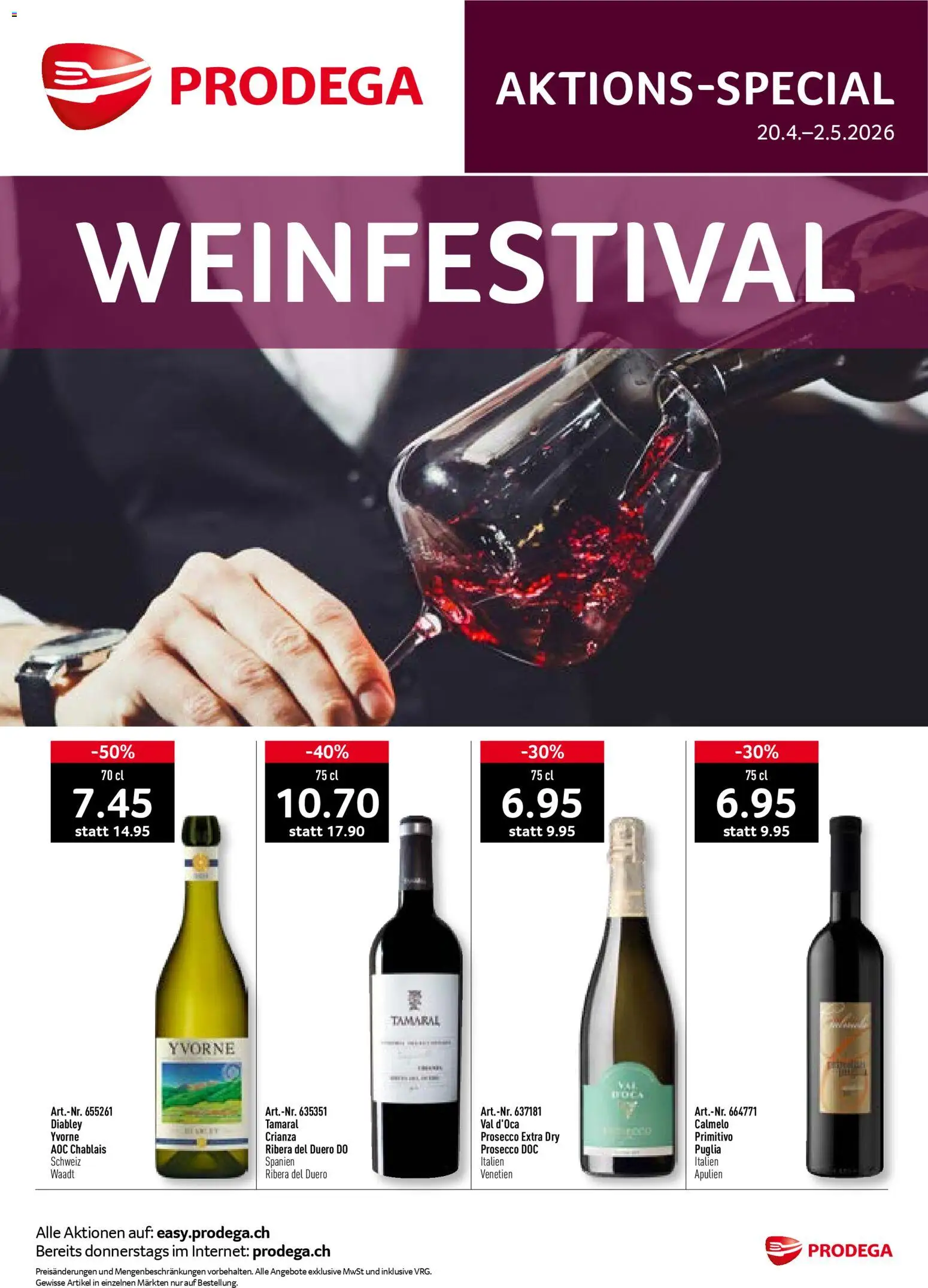 Prodega aktionen Weinfestival – gültig ab 20.04.2026 | Seite: 1