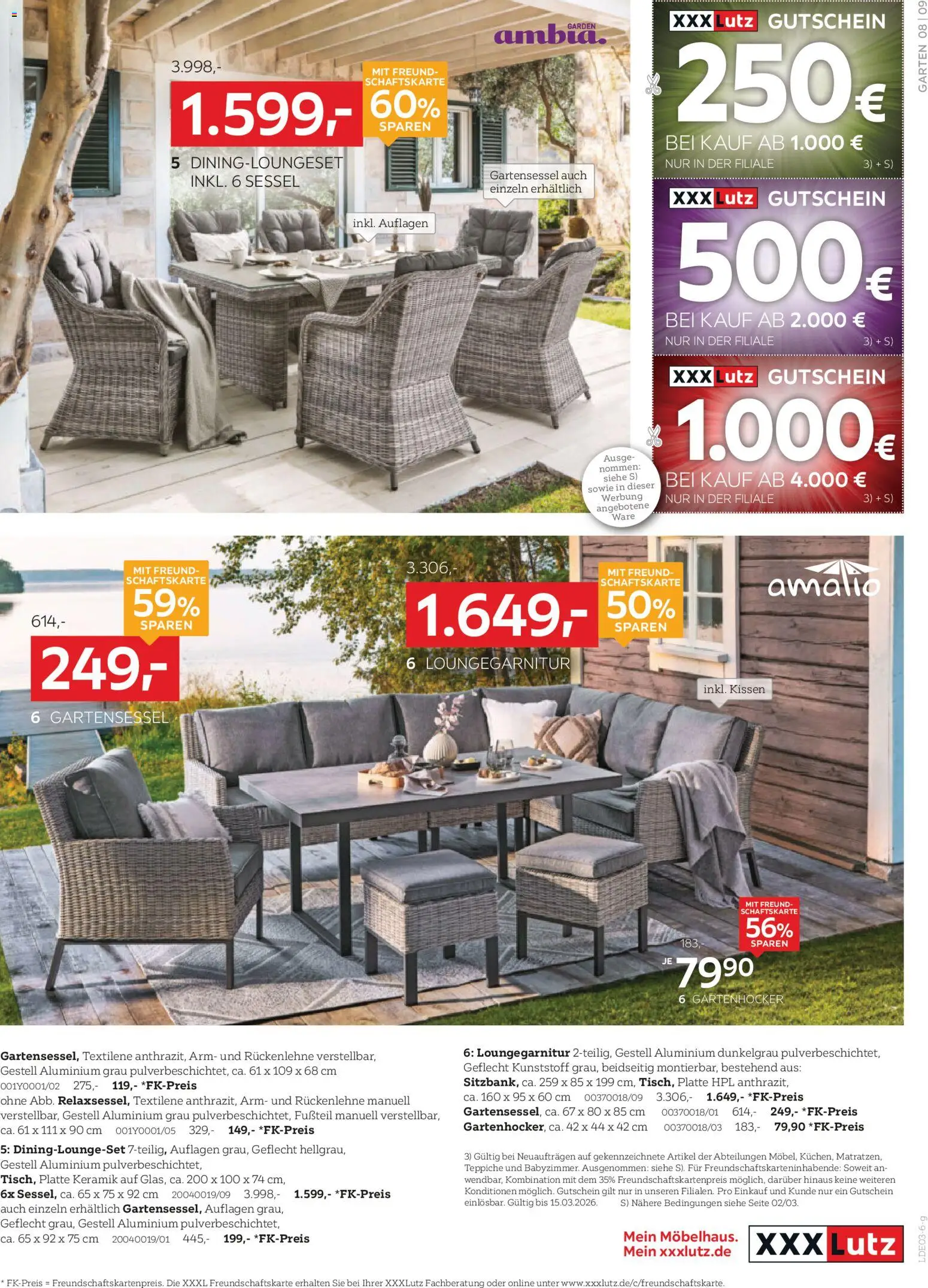 XXXL Lutz Gartentrends – gültig ab 24.02.2026 | Seite: 9 | Produkte: Kissen, Sessel