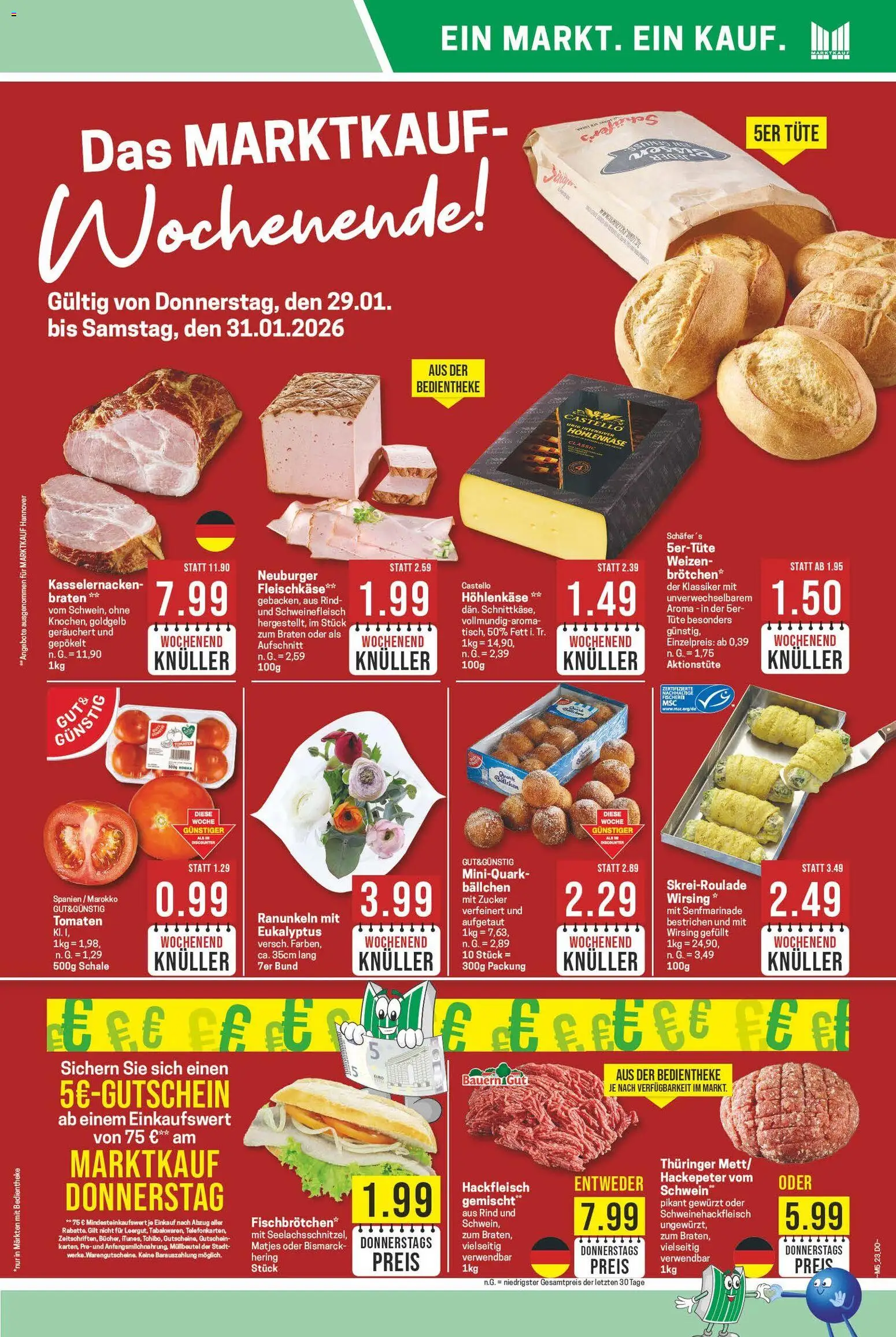 Marktkauf Prospekt 	 – gültig ab 26.01.2026 | Seite: 23 | Produkte: Tomaten, Zucker, Schweinefleisch, Hackfleisch