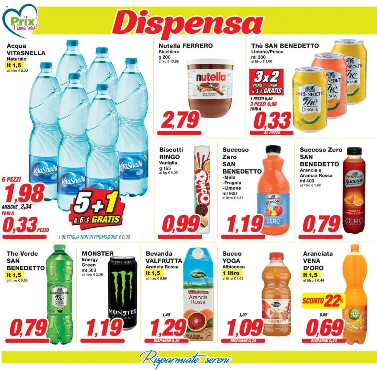 Volantino Prix del 22.08.2025 | Pagina: 12 | Prodotti: Arance, Nutella, The, Arancia