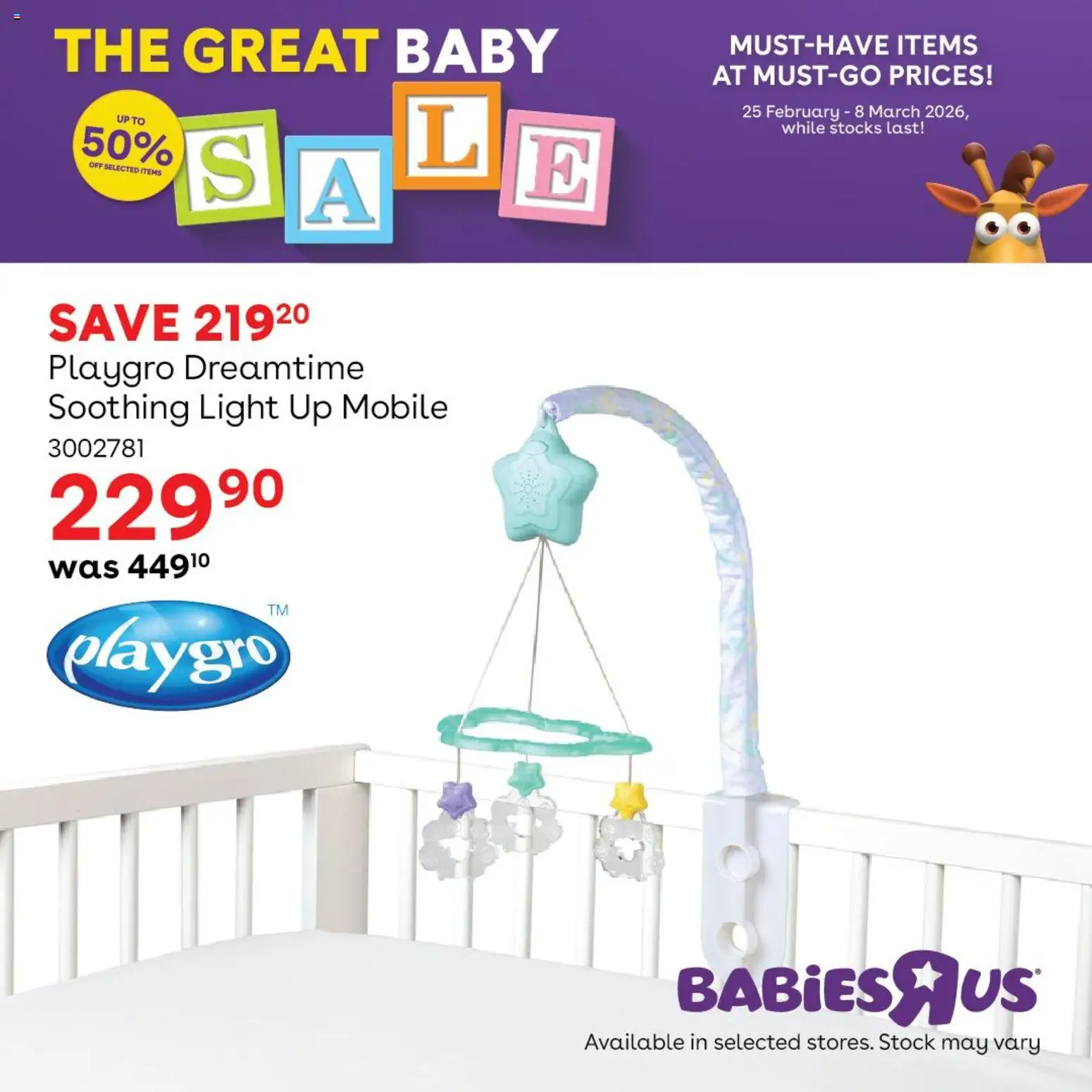 New Babies R Us catalogue – valid from 25.02.2026 | Page: 9 | Products: Light, Stock