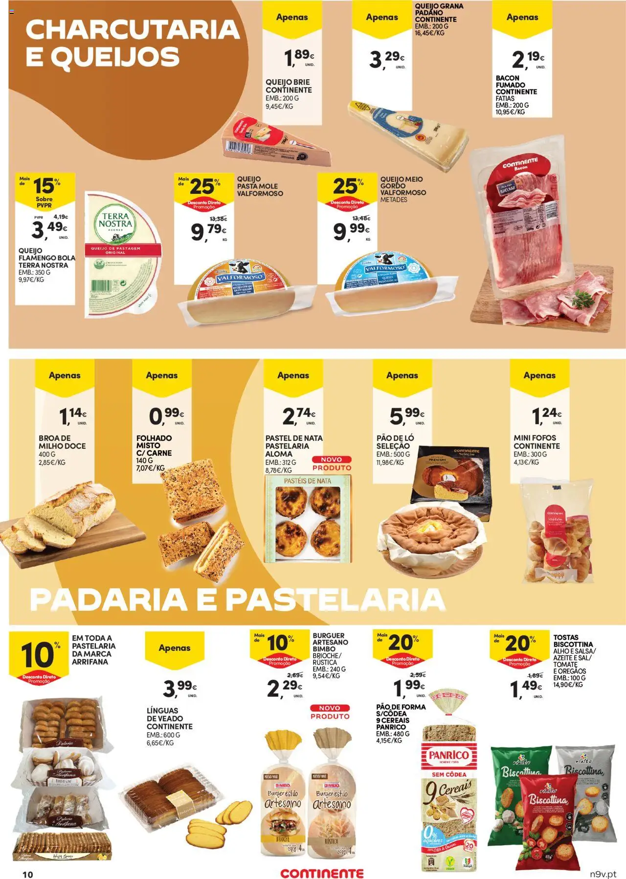 Continente - Açores: Como é bom saborear o verão │ válido de 07.08.2025 | Página: 10 | Produtos: Bacon, Nata, Tomate, Cereais