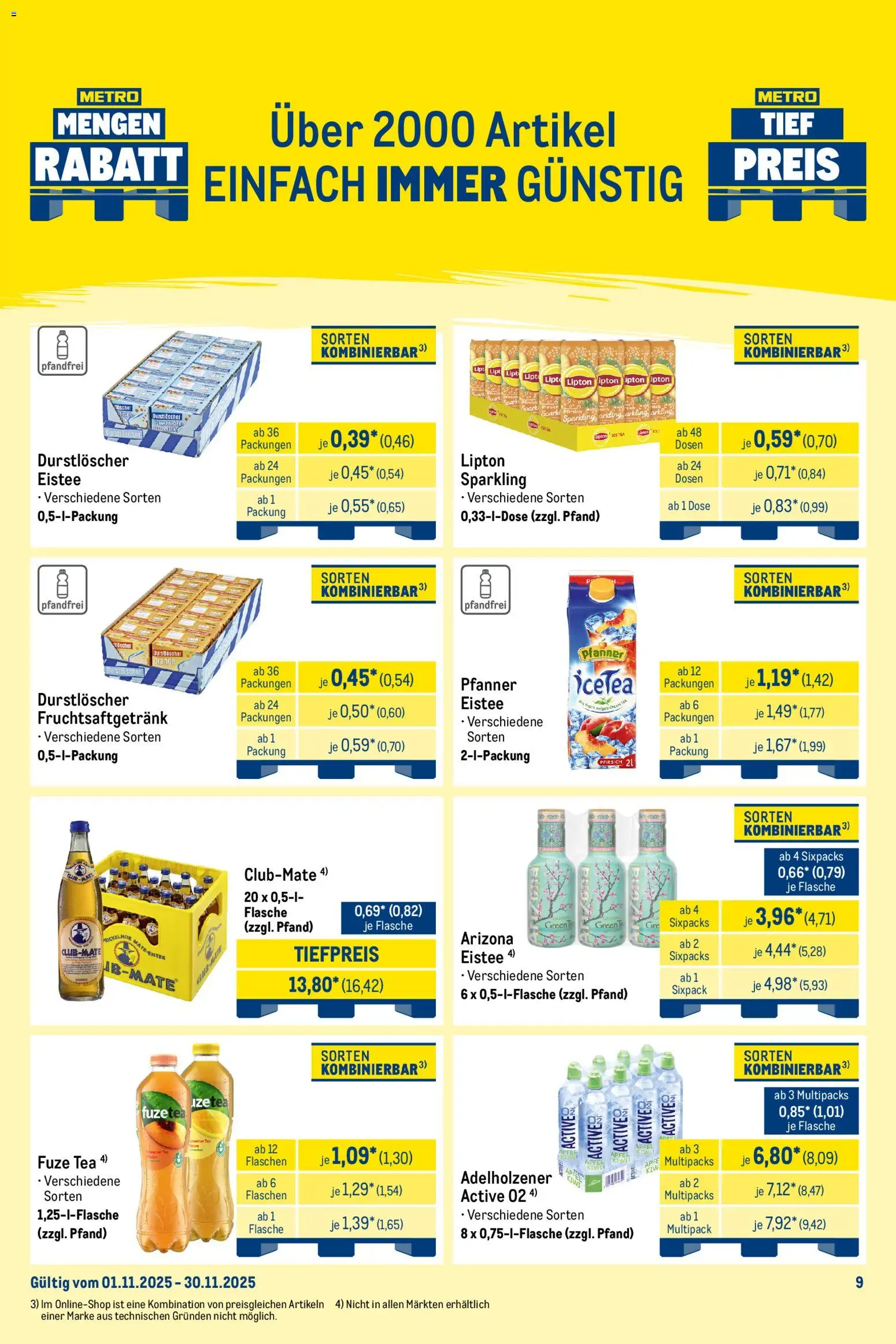 Metro Wochen-Angebote Händler – gültig ab 17.11.2025 | Seite: 18 | Produkte: Fuze tea, Adelholzener, Äpfel, Pfirsich