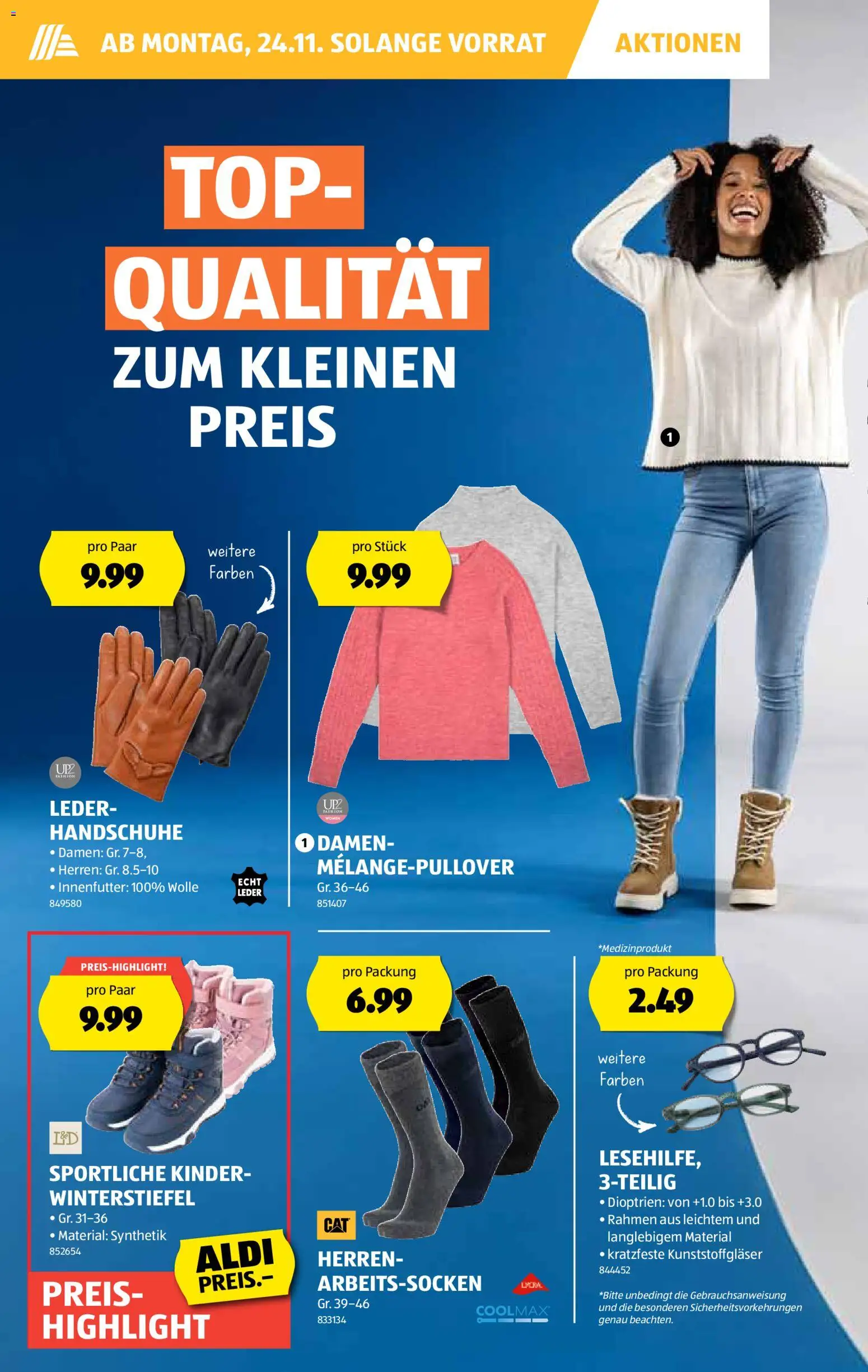 Aldi - Black Friday – gültig ab 20.11.2025 | Seite: 29 | Produkte: Handschuhe, Top