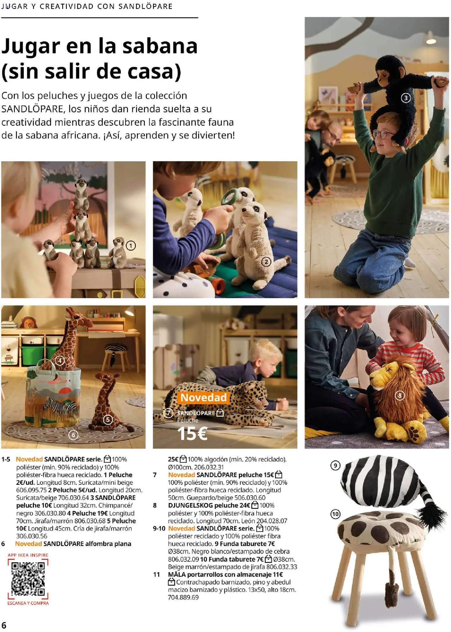 Catálogo IKEA Juguetes │ válido desde el 02.12.2025 | Página: 6 | Productos: Taburete, Funda, Almacenaje, Alfombra