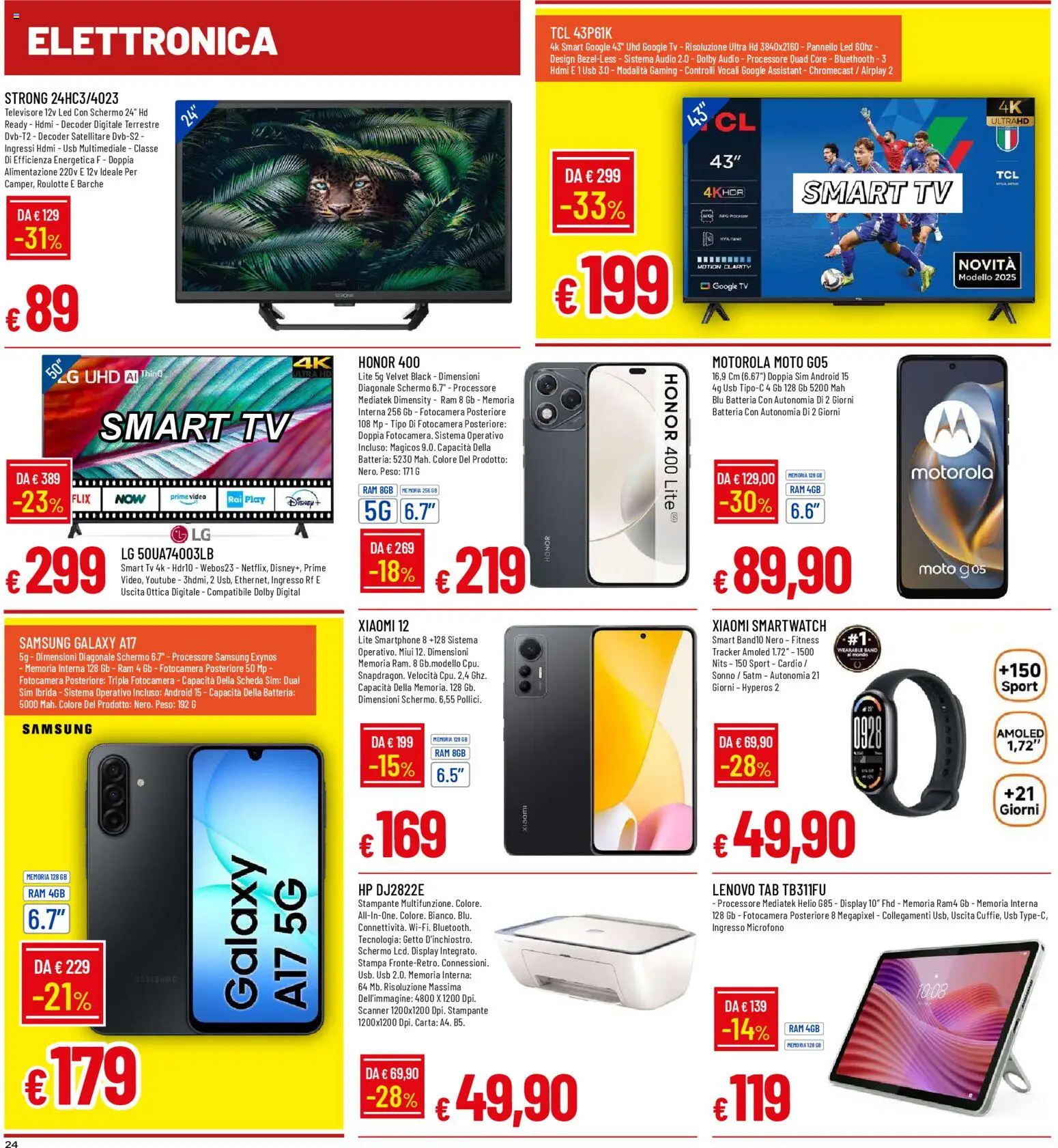 Volantino Famila del 09.04.2026 | Pagina: 24 | Prodotti: Xiaomi, Schermo, Fotocamera, Smartwatch