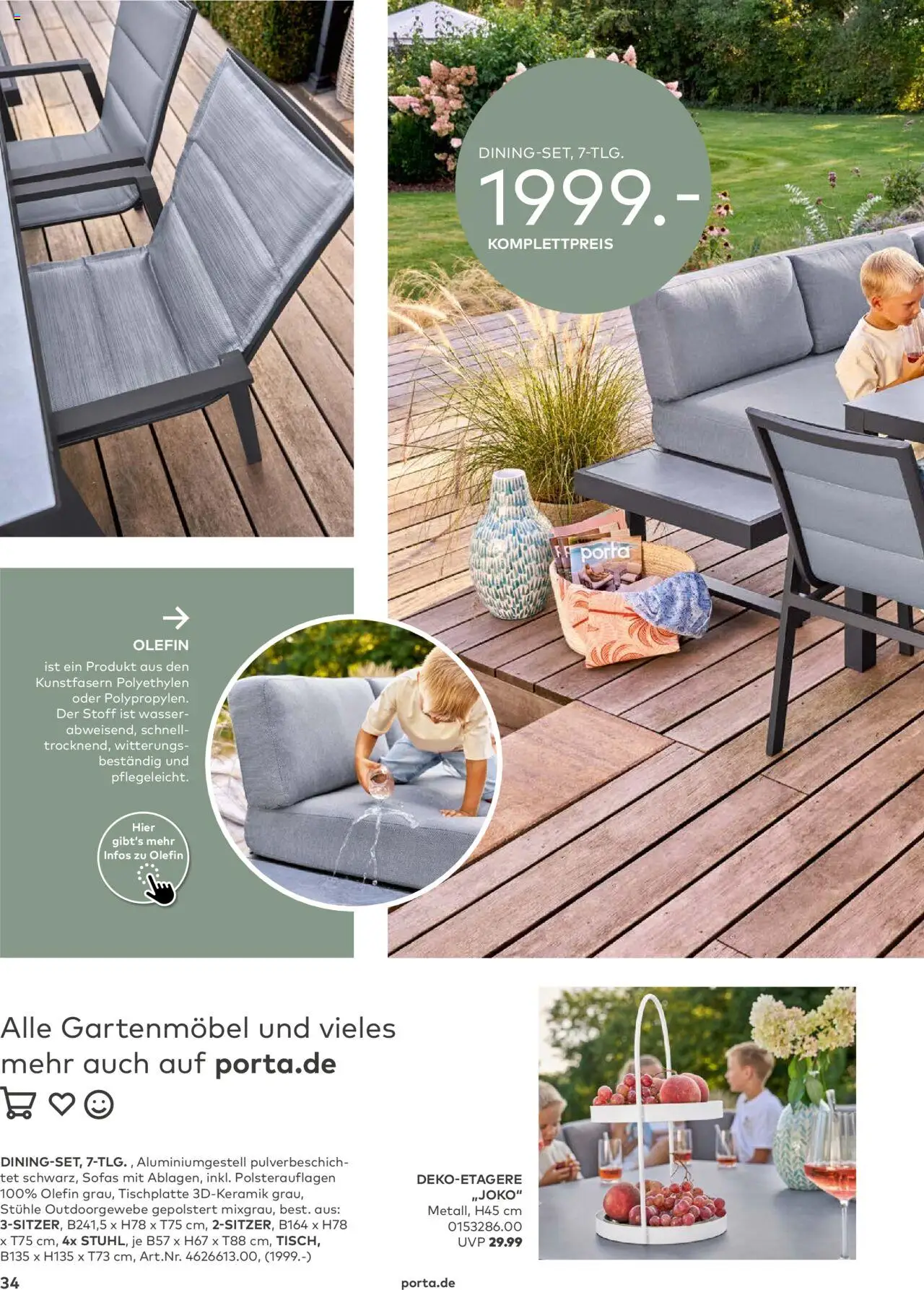 Porta! - Outdoor - Gartenmöbelkatalog 2025 - gültig ab dem 02.03.2025 | Seite: 34 | Produkte: Gartenmöbel, Wasser