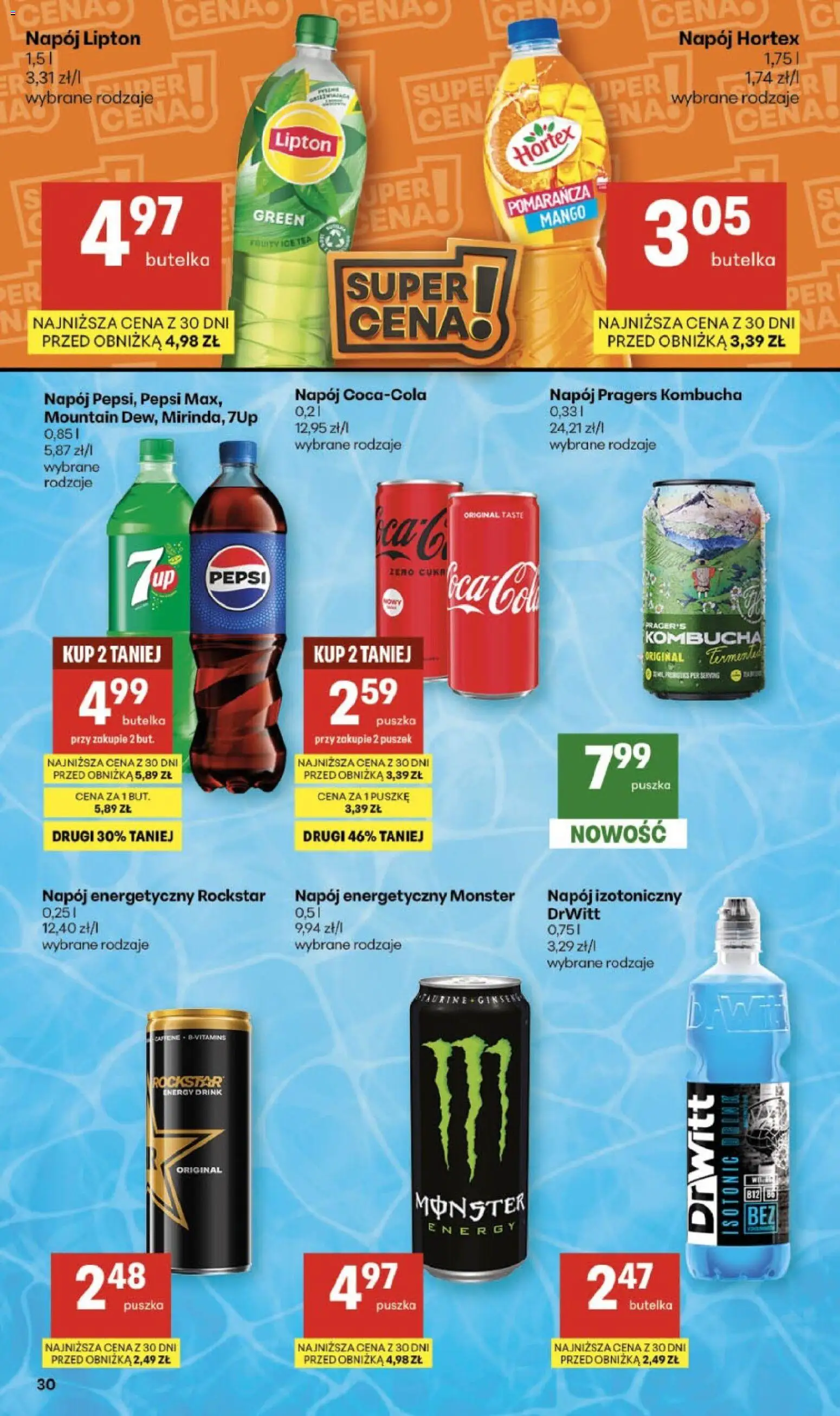 Delikatesy Centrum Gazetka od 19.02.2026 | Strona: 30 | Produkty: Mango, Pepsi, Kombucha