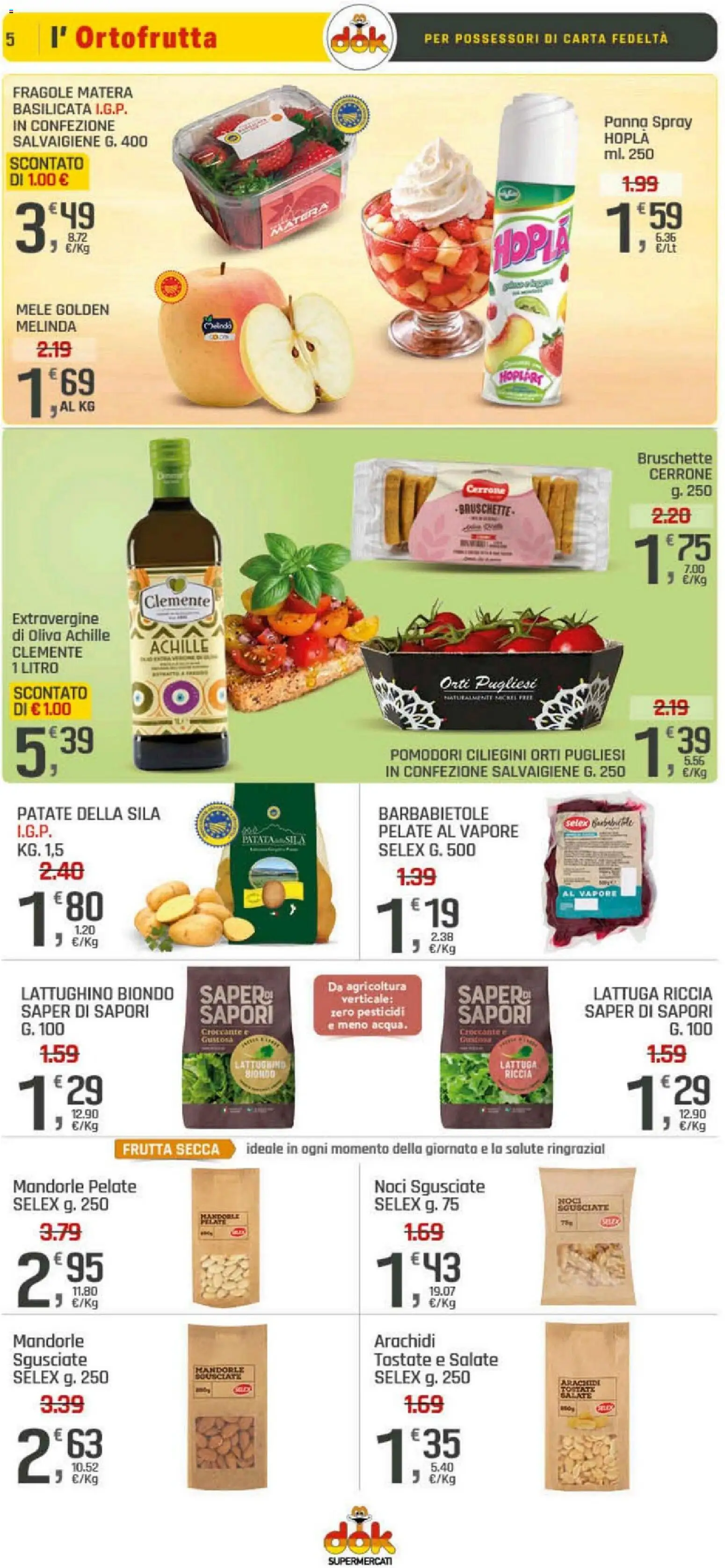Volantino DOK del 10.04.2026 | Pagina: 5 | Prodotti: Mele, Panna, Noci, Lattuga