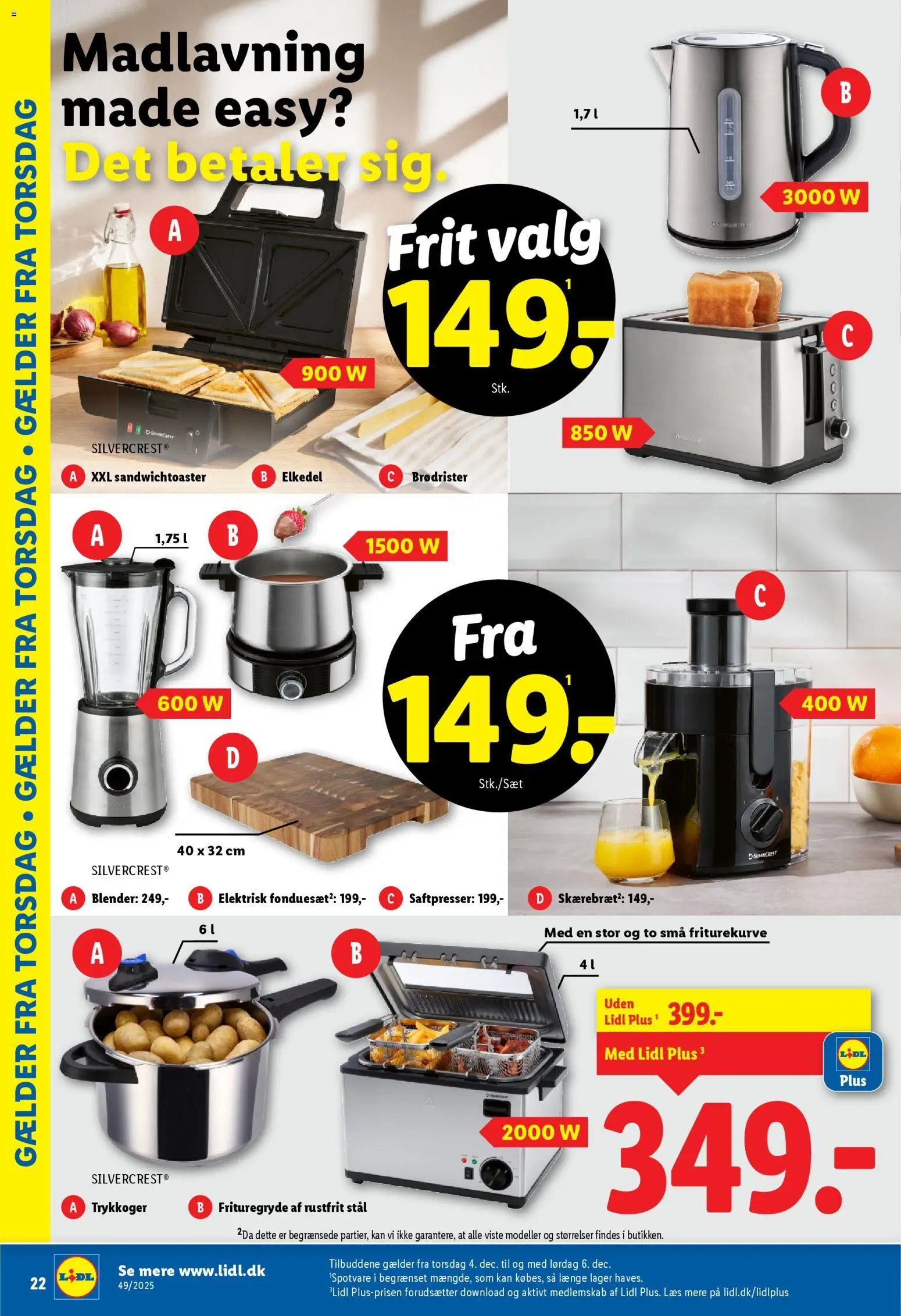 Lidl tilbudsavis – gyldig fra 30.11.2025 | Side: 8 | Produkter: Brødrister, Frituregryde, Søm