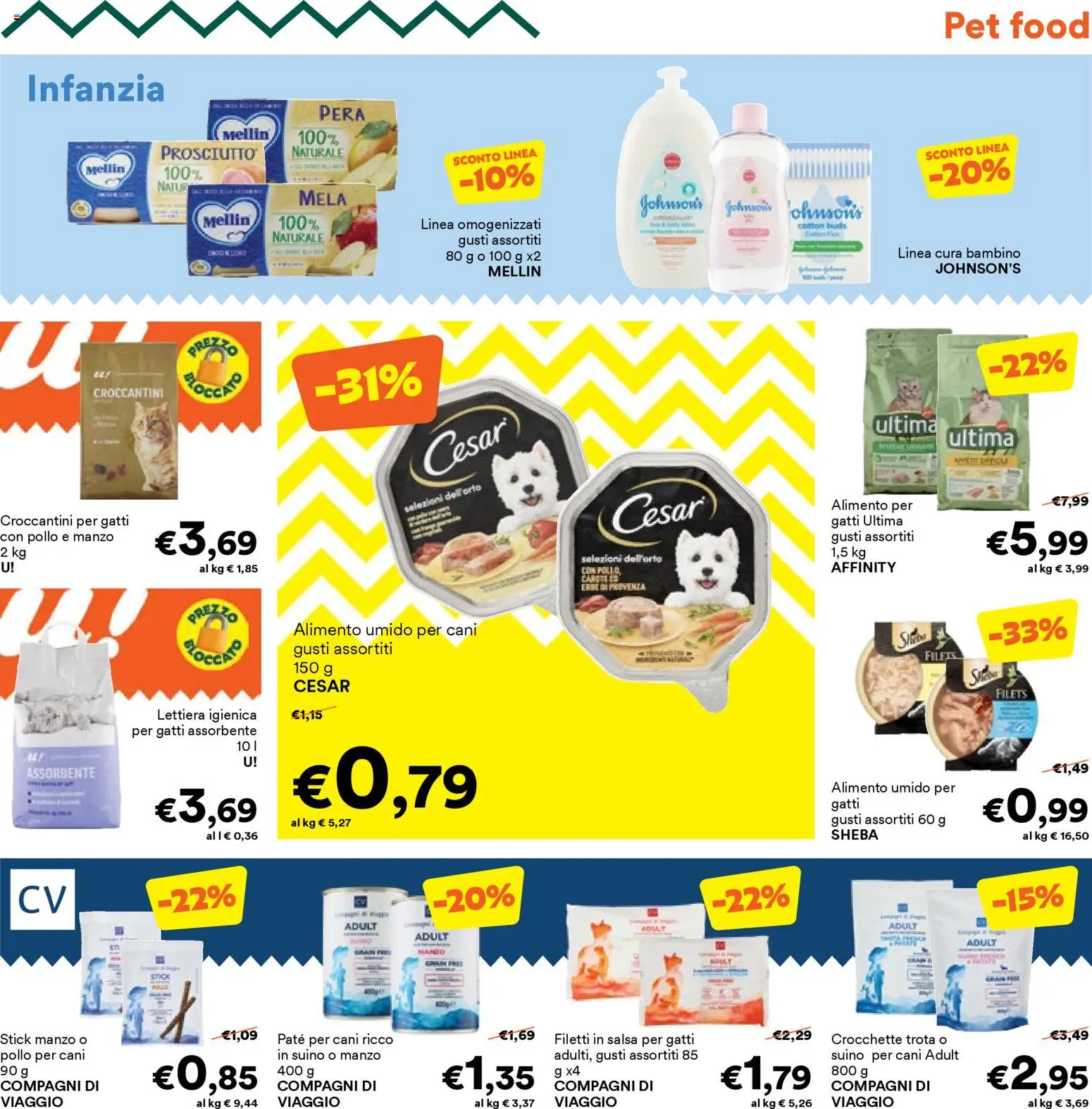 Volantino Unes del 06.04.2026 | Pagina: 23 | Prodotti: Paté, Pollo, Salsa, Crocchette