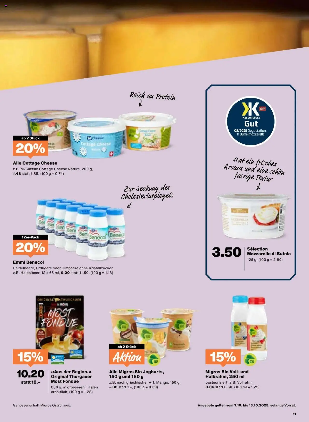 Migros Aktionen – gültig ab 07.10.2025 | Seite: 11 | Produkte: Himbeere, Fondue