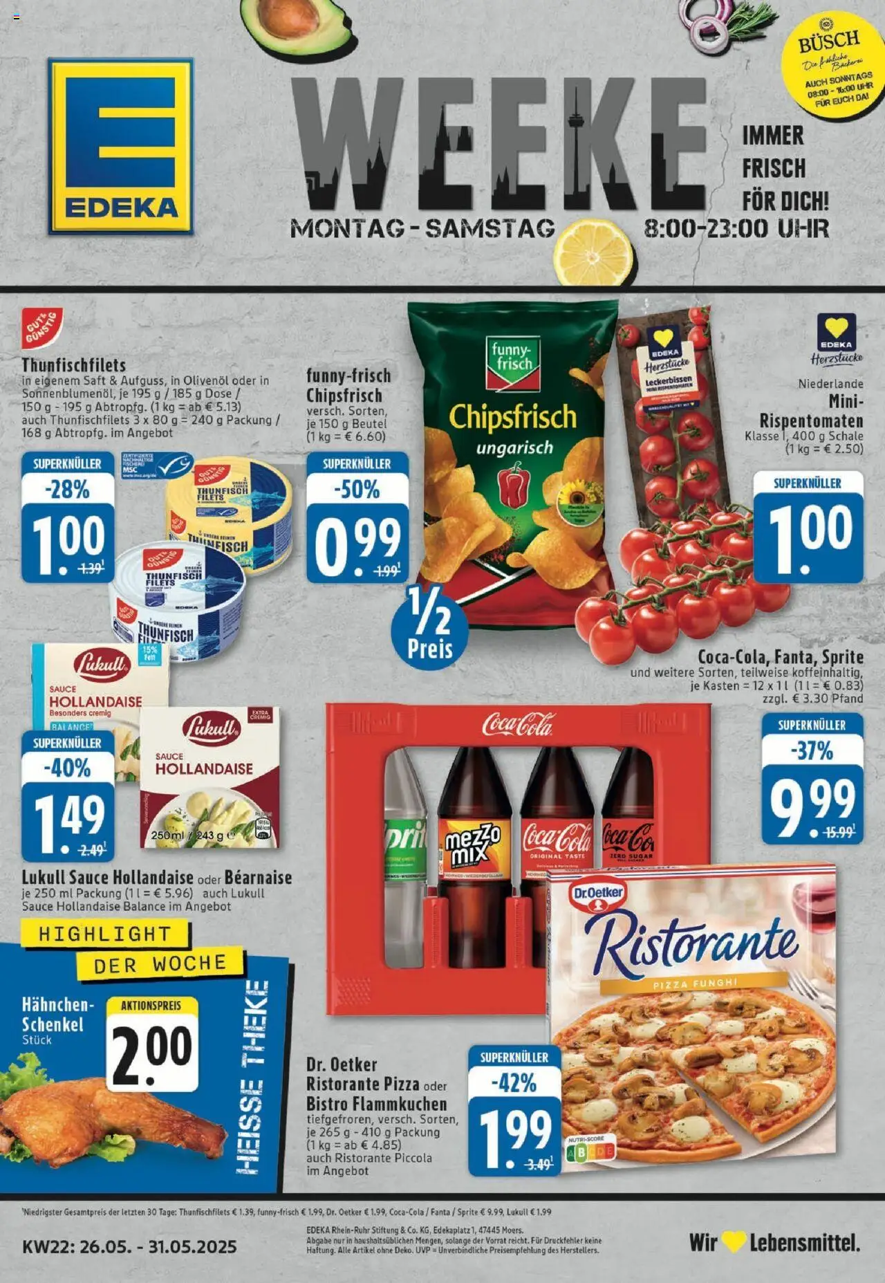 Edeka prospekt Köln	 - gültig ab dem 25.05.2025 | Seite: 1 | Produkte: Fanta, Sprite, Olivenol, Pizza