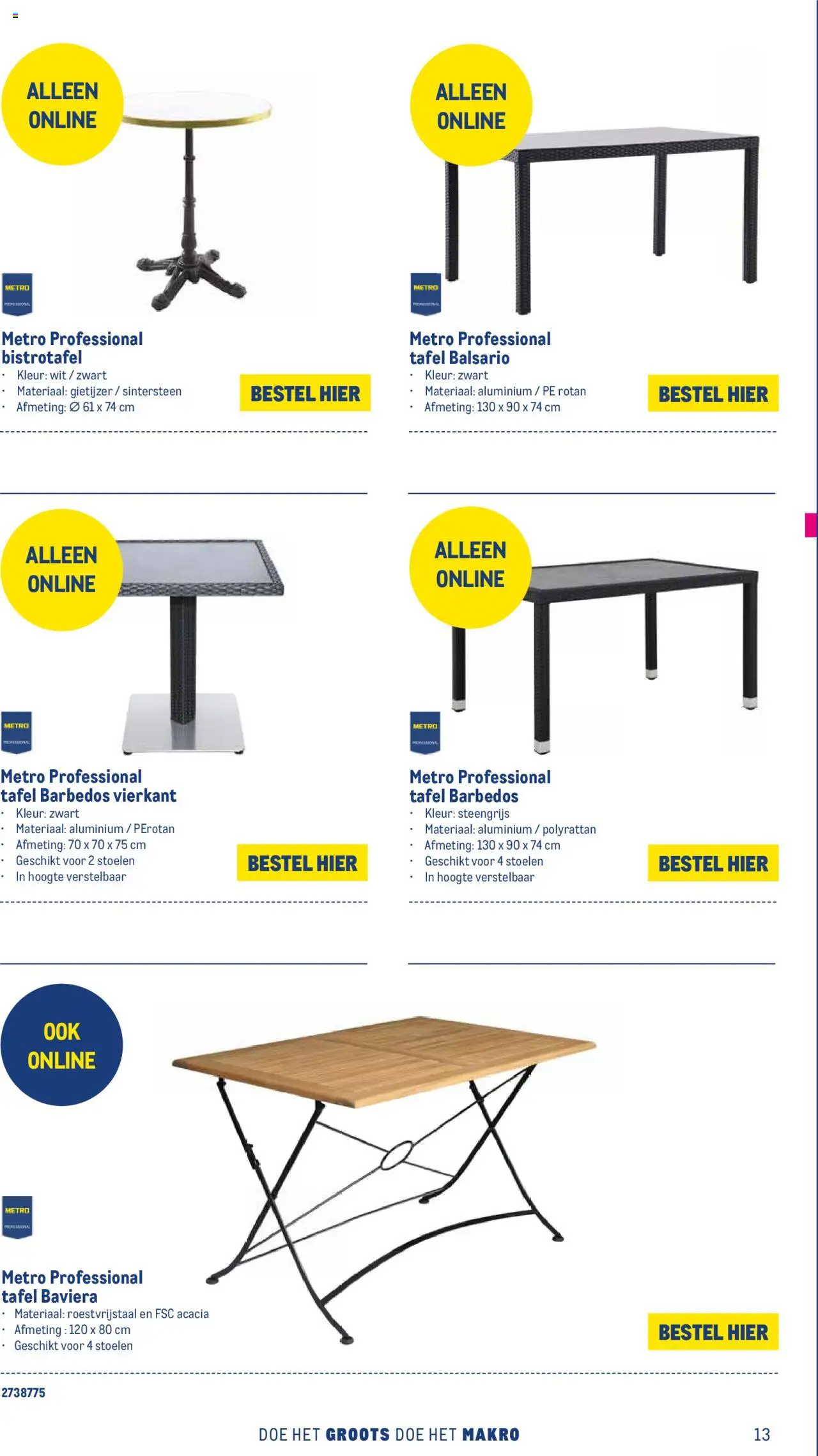  | Pagina: 13 | Producten: Gietijzer, Tafel