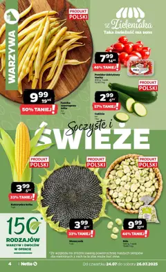 Netto gazetka - Spożywcza od 24.07.2025 | Strona: 4 | Produkty: Kukurydza, Cukinia, Słonecznik, Warzywa
