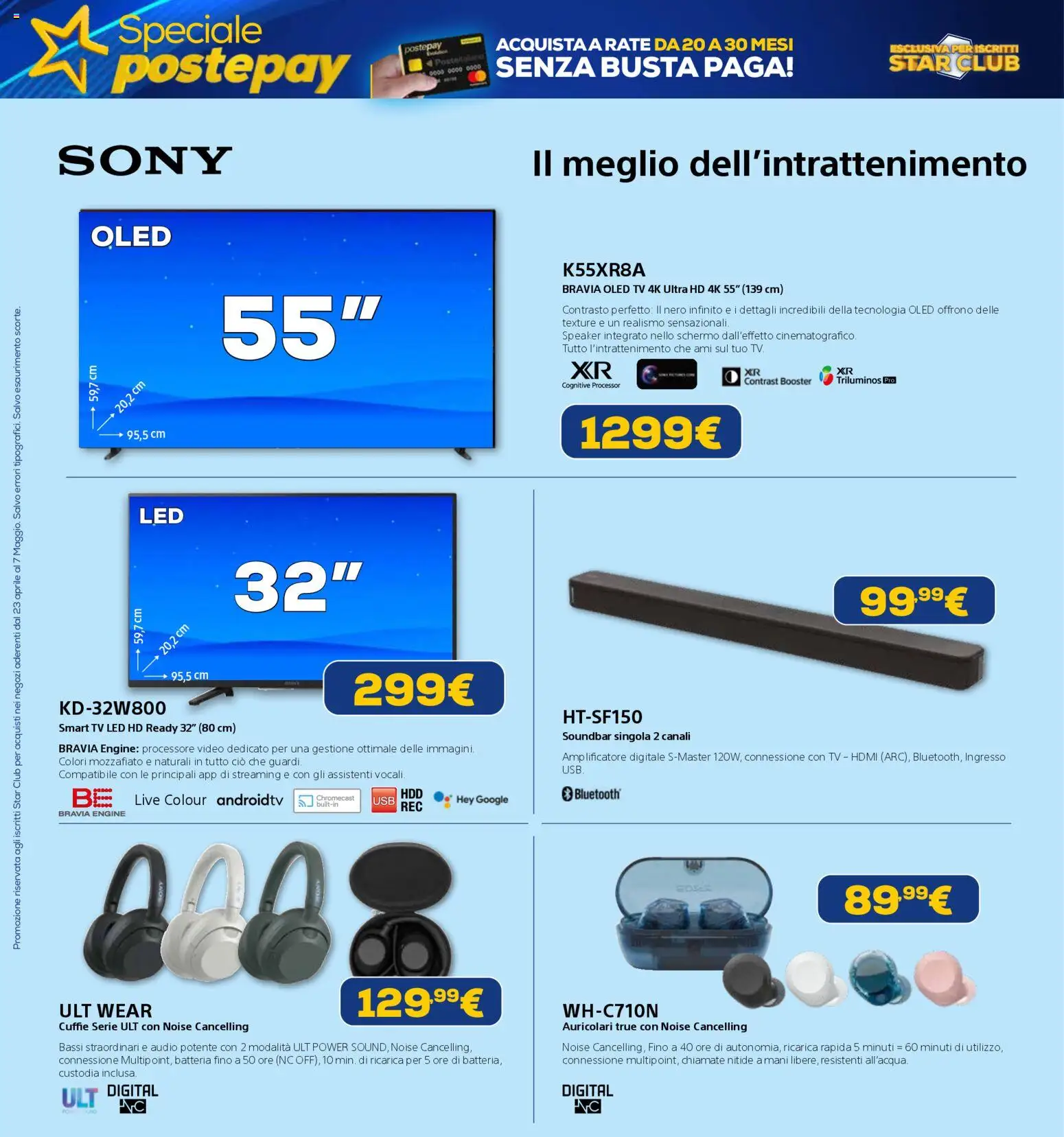 Volantino Euronics del 23.04.2026 | Pagina: 19 | Prodotti: Auricolari, Schermo, smart TV, Cuffie
