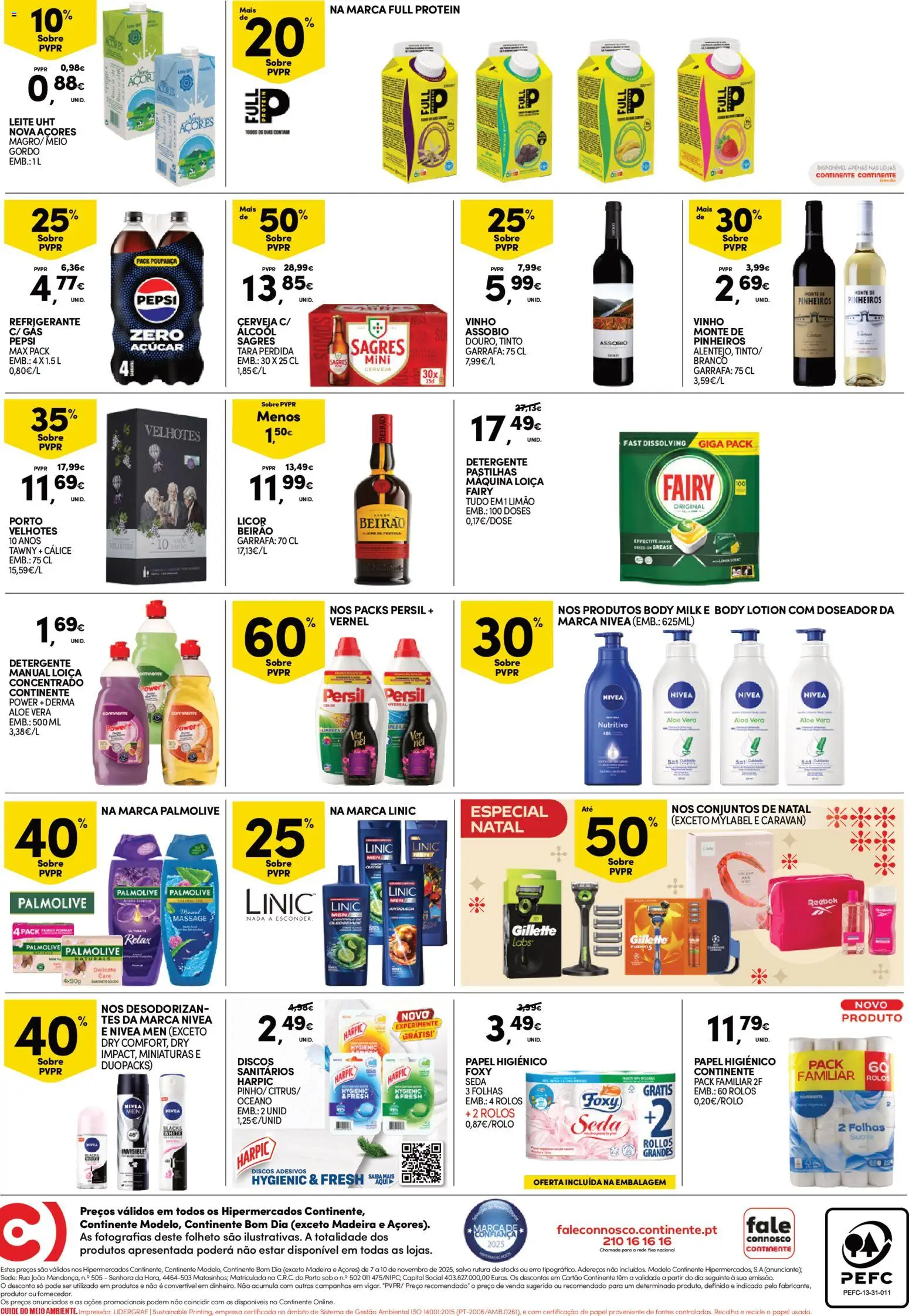 Continente - Fim de Semana  │ válido de 07.11.2025 | Página: 4 | Produtos: Papel higiénico, Detergente, Leite, Cerveja