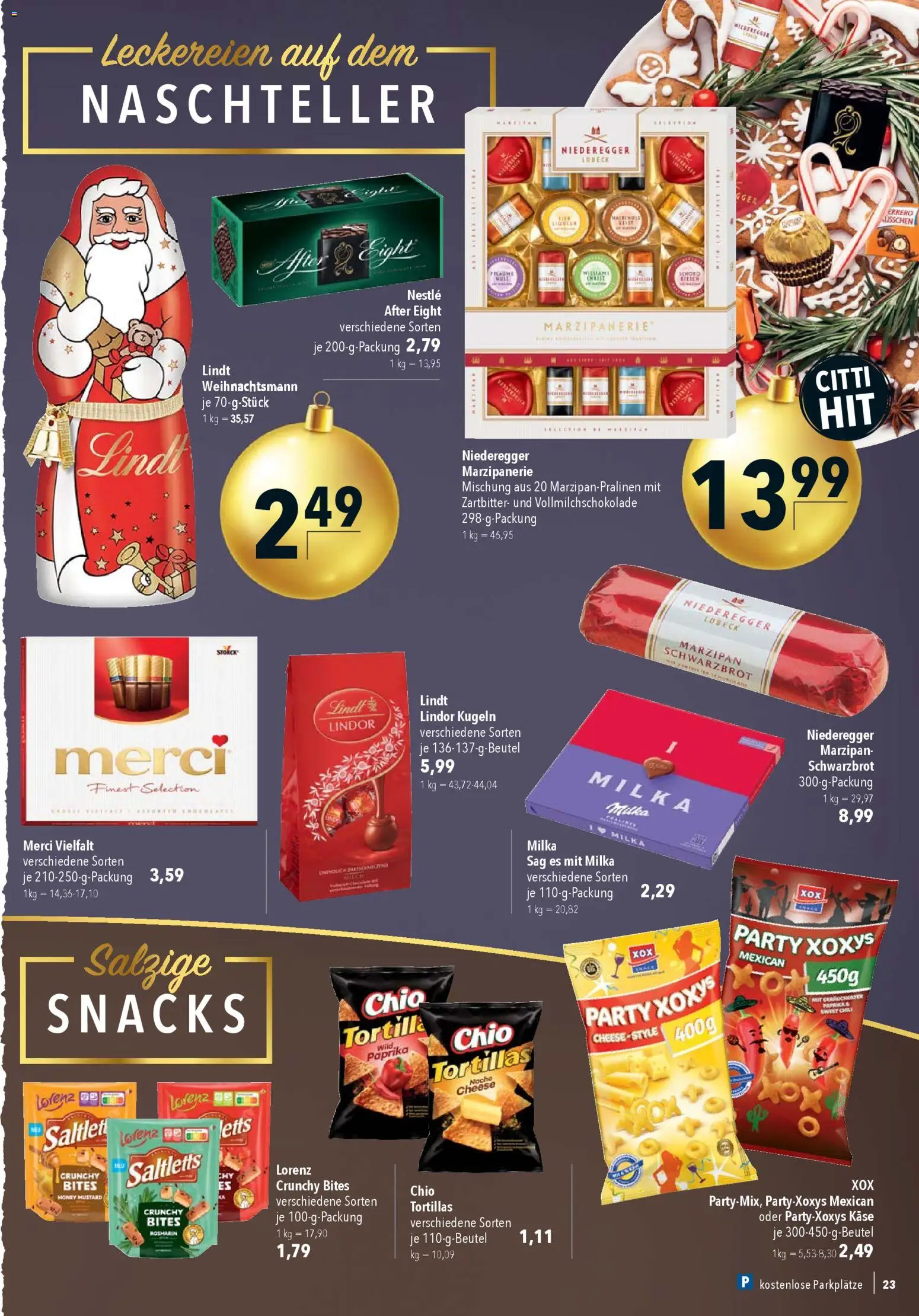 CITTI Markt Prospekt 	 – gültig ab 17.12.2025 | Seite: 23 | Produkte: Merci, Käse, Milka, Paprika
